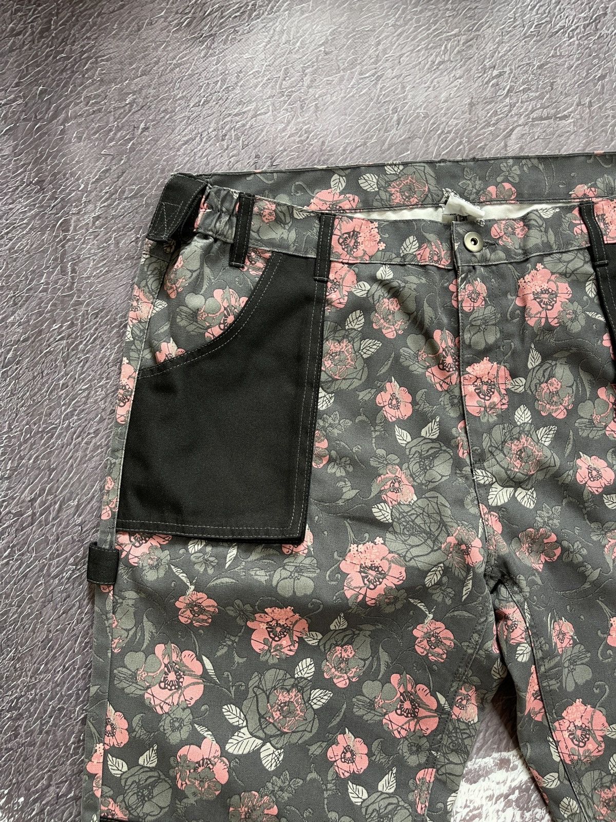 Japanese Brand Vintage Carpenter double knee workwear pants floral flower Size US 38 / EU 54 - 7 Thumbnail
