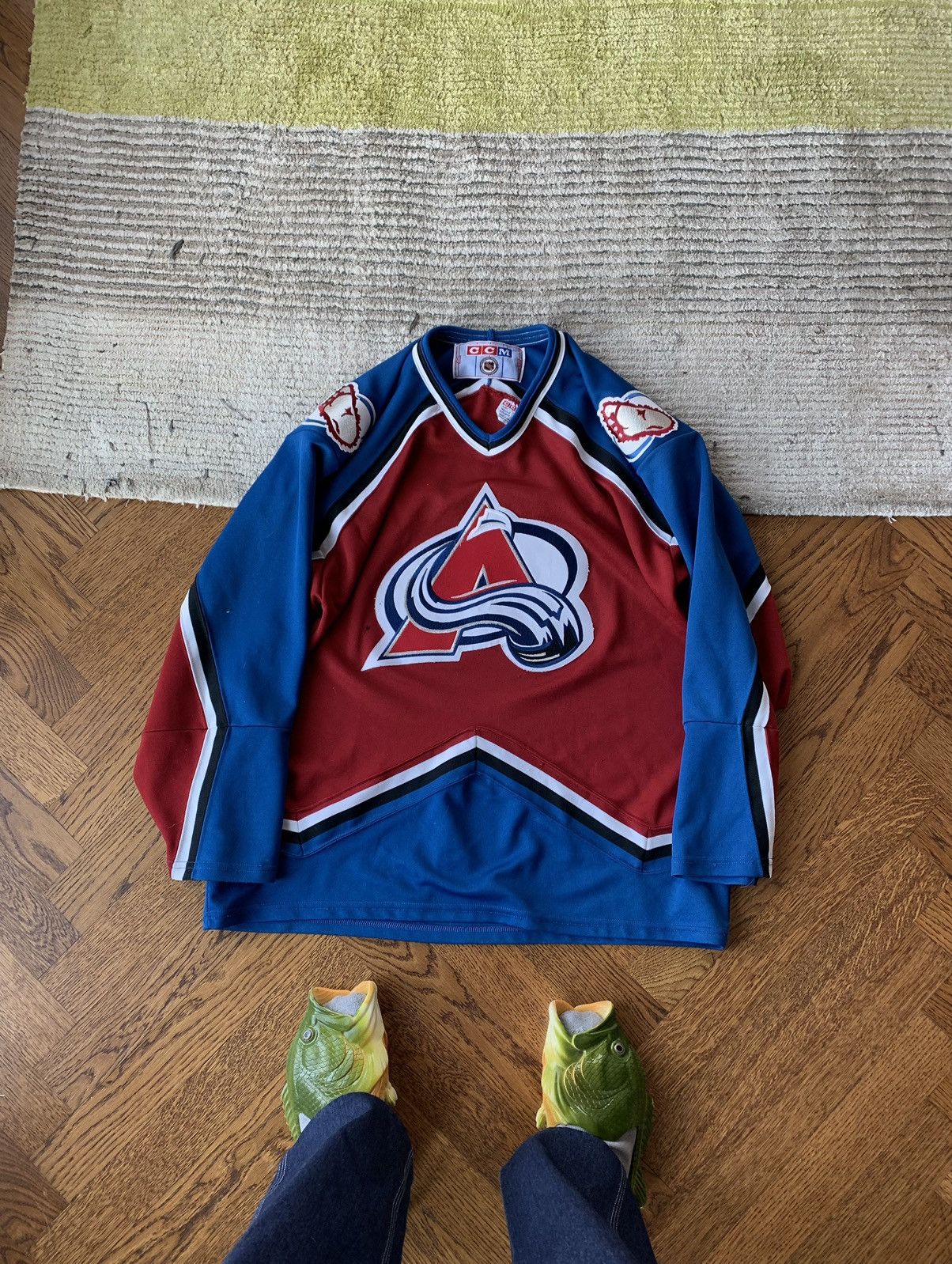 Colorado Avalanche Vintage offers 90s Starter Hockey Jersey