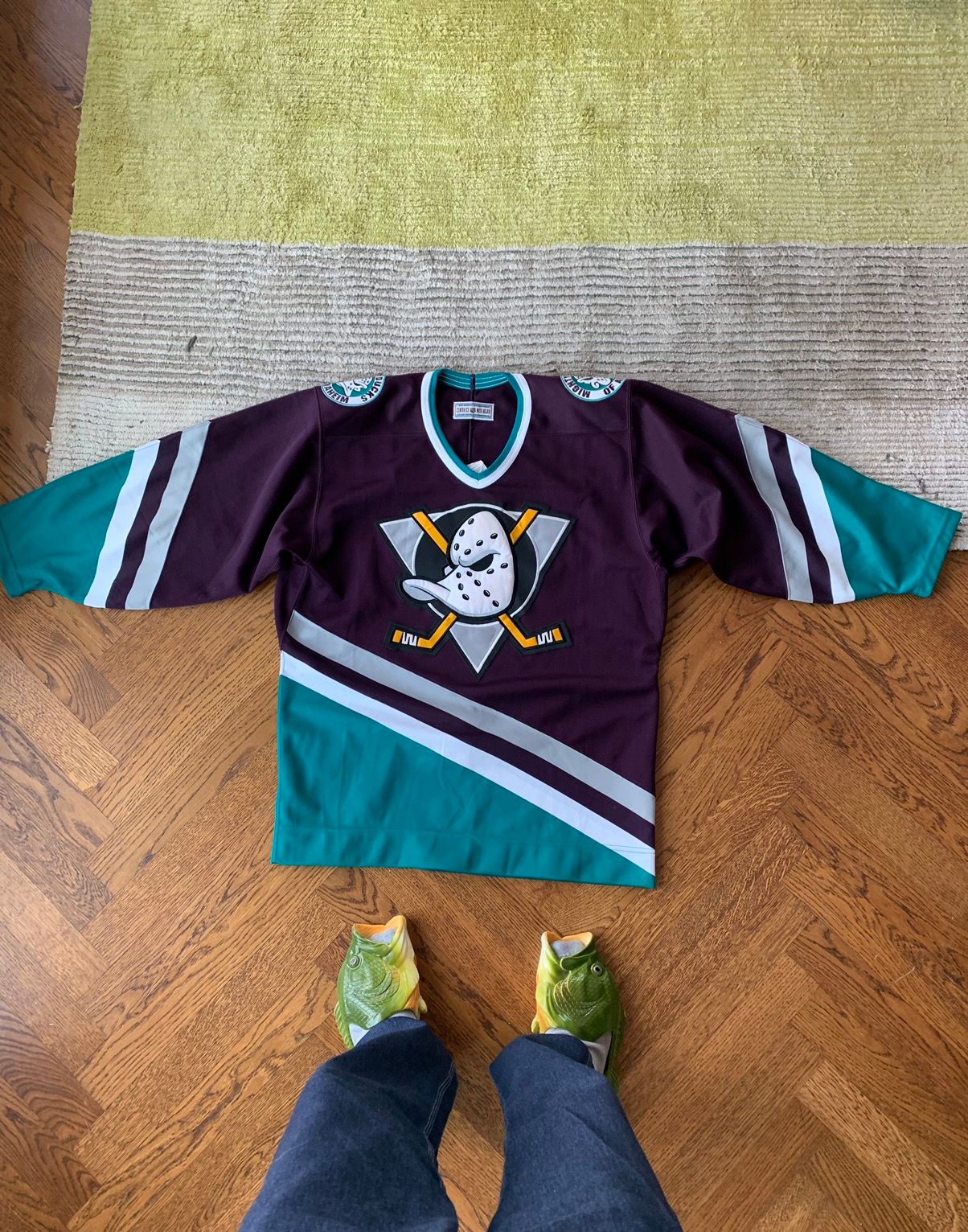 anaheim ducks 90s jersey