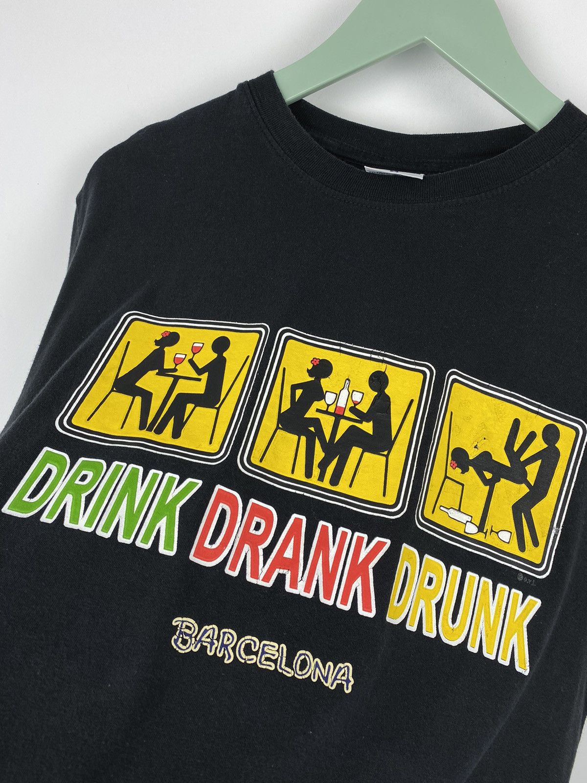Vintage Y2K Drink Drank Drunk Sex Parody T Shirt Tee Porn Star Size US L / EU 52-54 / 3 - 3 Thumbnail