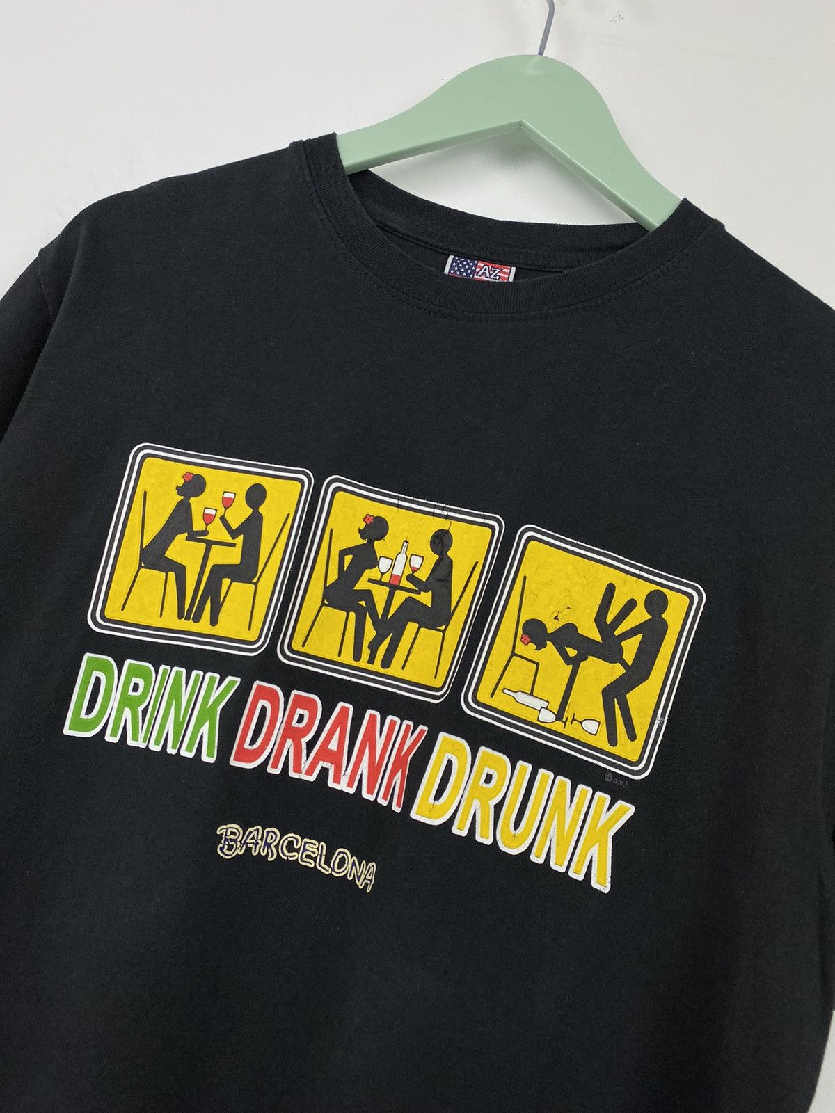 Vintage Y2K Drink Drank Drunk Sex Parody T Shirt Tee Porn Star Size US L / EU 52-54 / 3 - 2 Thumbnail