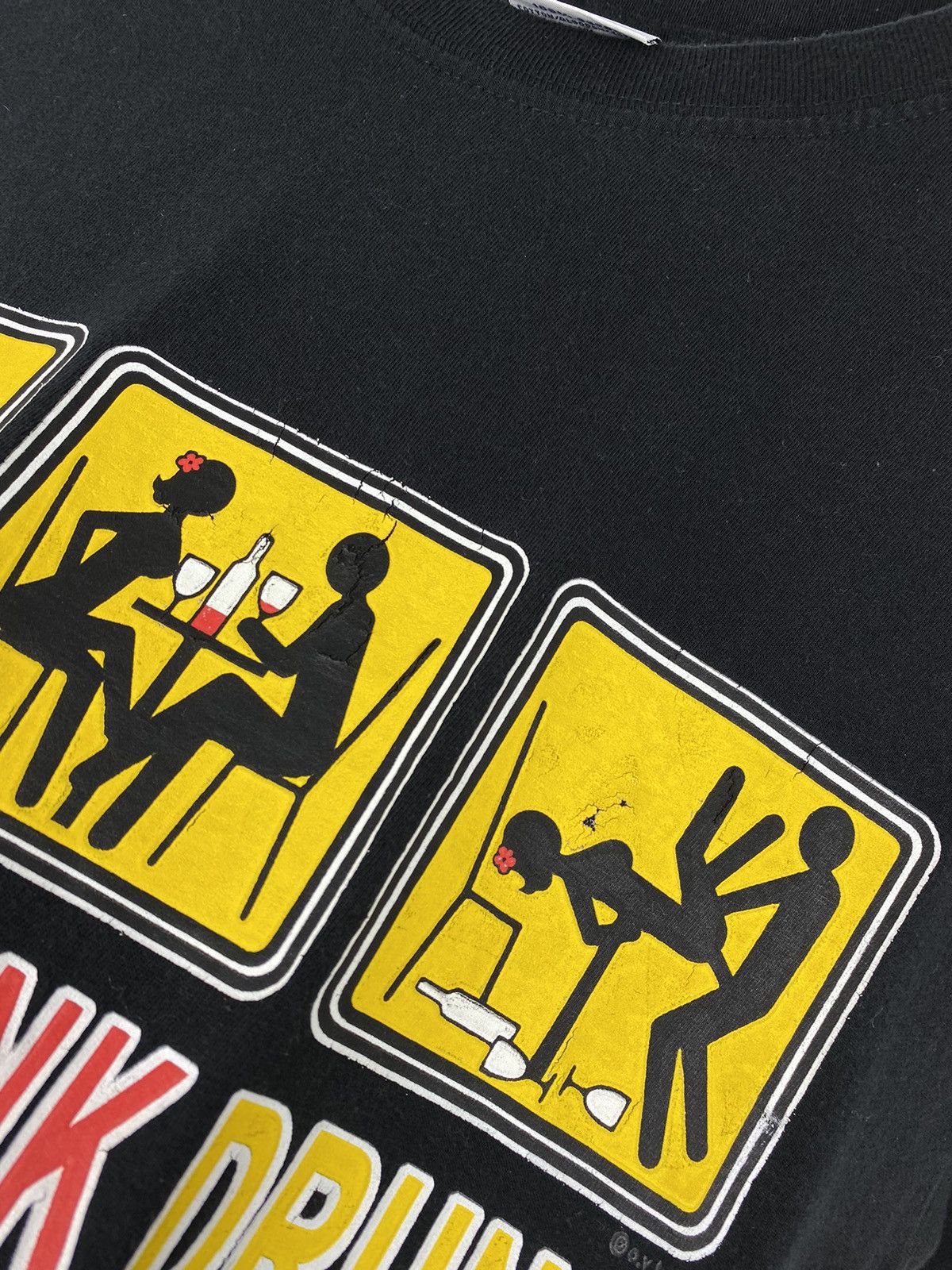 Vintage Y2K Drink Drank Drunk Sex Parody T Shirt Tee Porn Star Size US L / EU 52-54 / 3 - 4 Thumbnail
