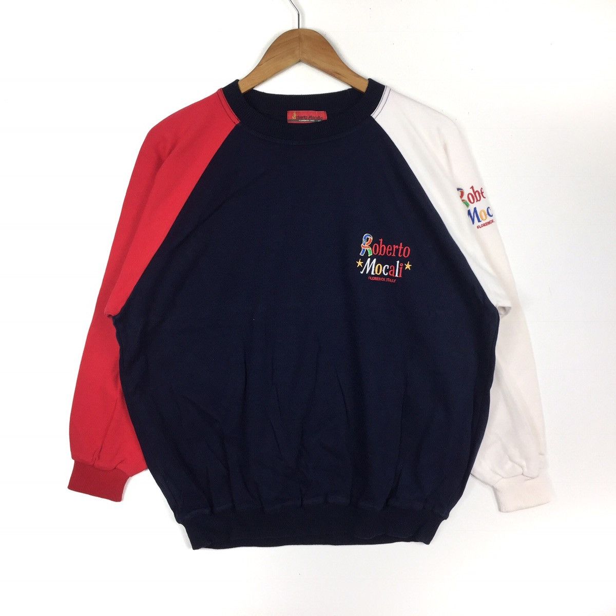 Vintage Roberto mocali Sweatshirt Crewneck Jumper Pullover Size US M / EU 48-50 / 2 - 1 Thumbnail