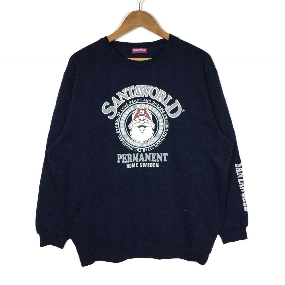 Vintage Vintage Santa world sweatshirt jumper pullover casual Size US XL / EU 56 / 4 - 1 Thumbnail