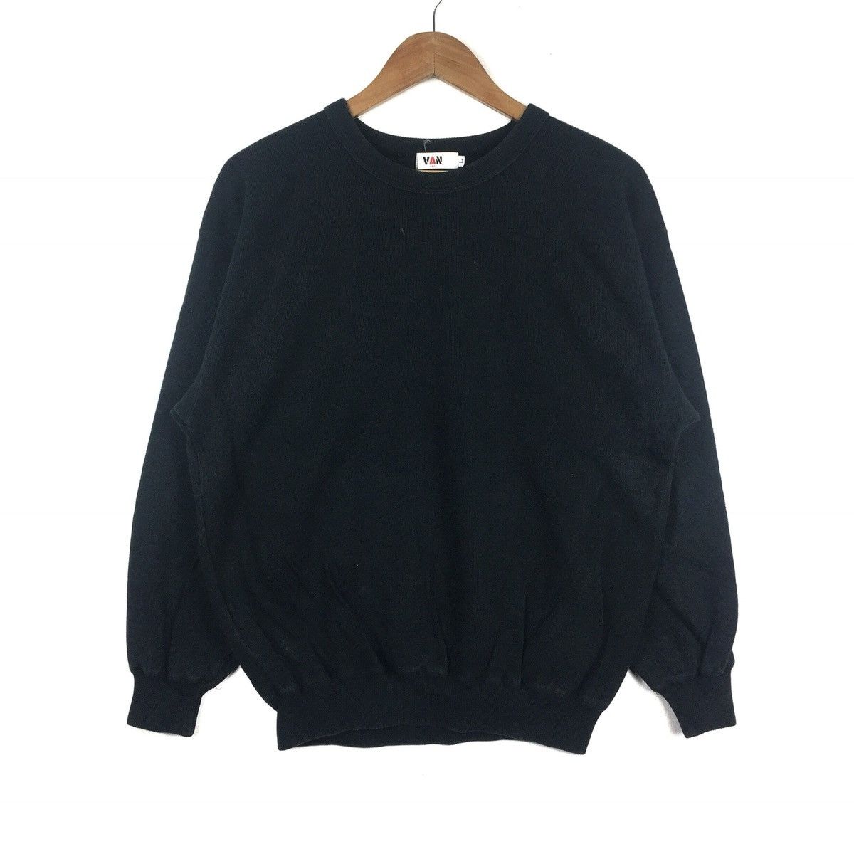 Vintage Van jac sweatshirt Spellout embroidered jumper pullover Size US L / EU 52-54 / 3 - 3 Thumbnail