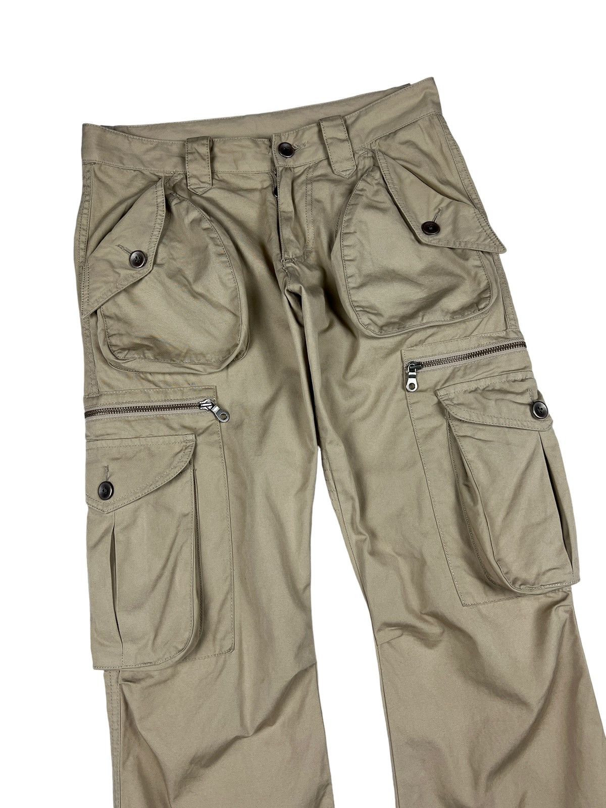 Issey Miyake Tête Homme ‘De Plus” 3D Pockets Flare Cargo Pants Size US 30 / EU 46 - 4 Thumbnail