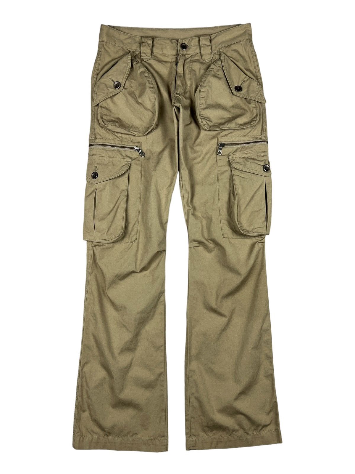 Issey Miyake Tête Homme ‘De Plus” 3D Pockets Flare Cargo Pants Size US 30 / EU 46 - 1 Thumbnail