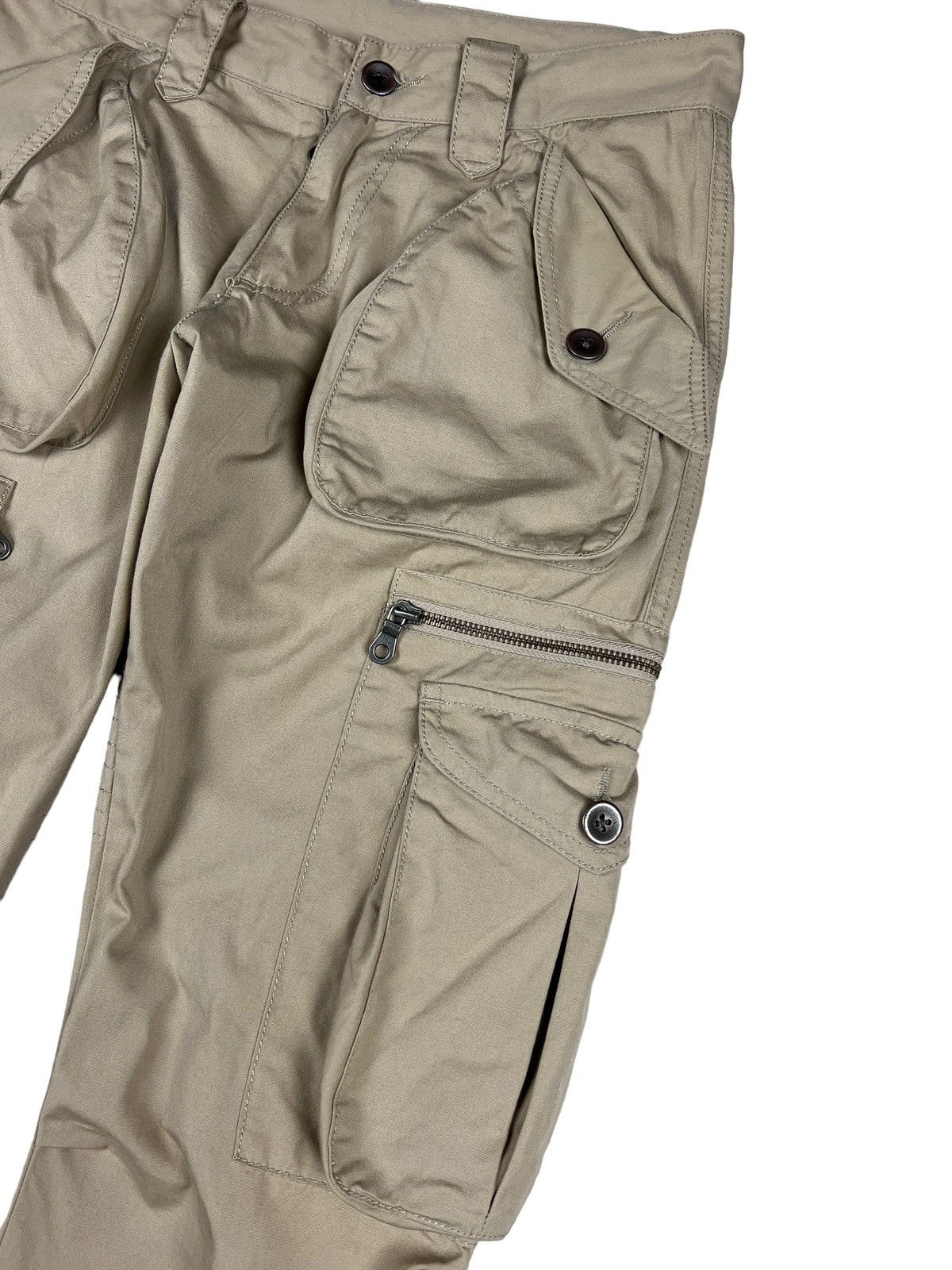 Issey Miyake Tête Homme ‘De Plus” 3D Pockets Flare Cargo Pants Size US 30 / EU 46 - 5 Thumbnail