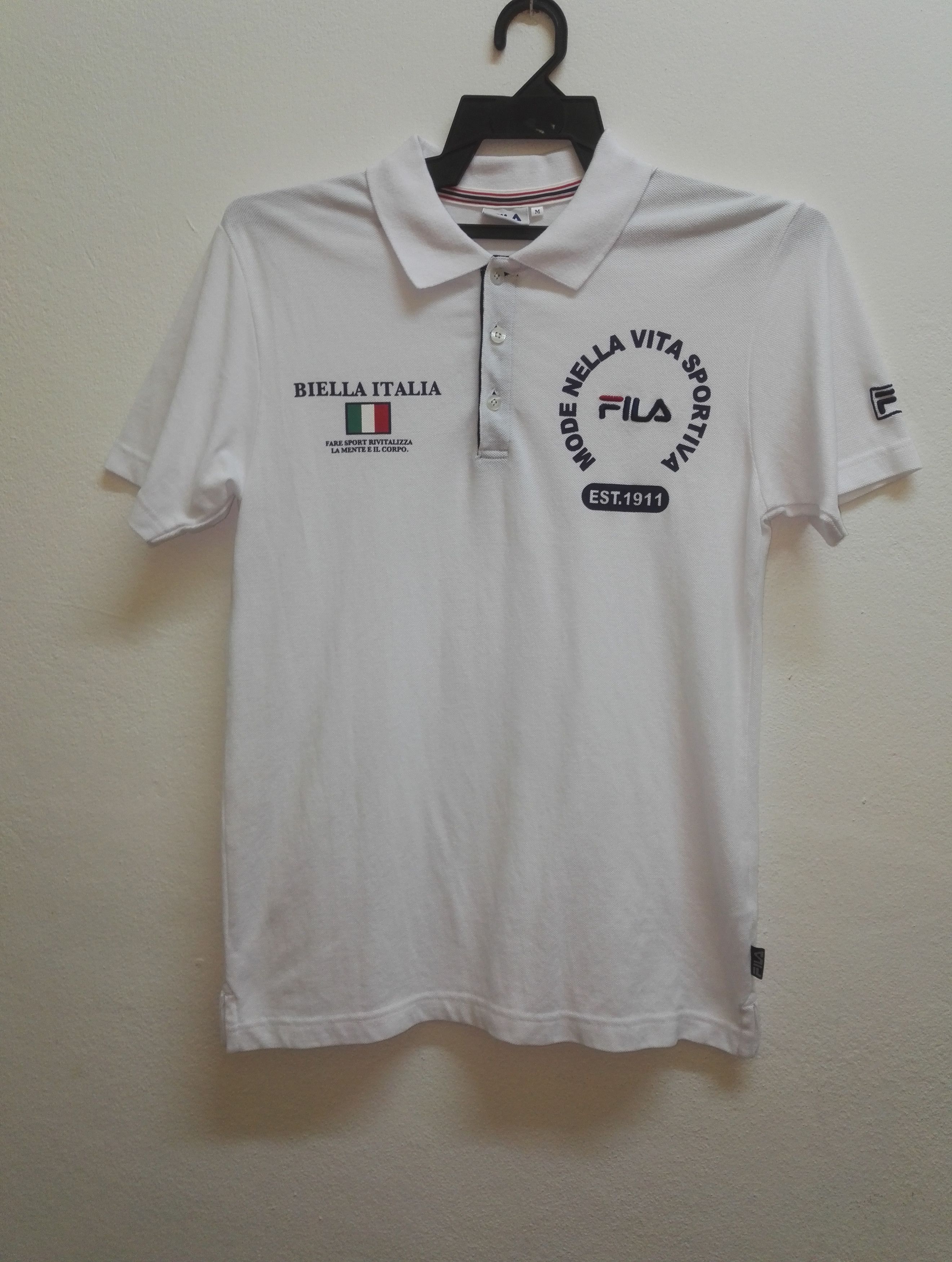 Rare Fila Polo TShirt Embroidered Logo (c34)