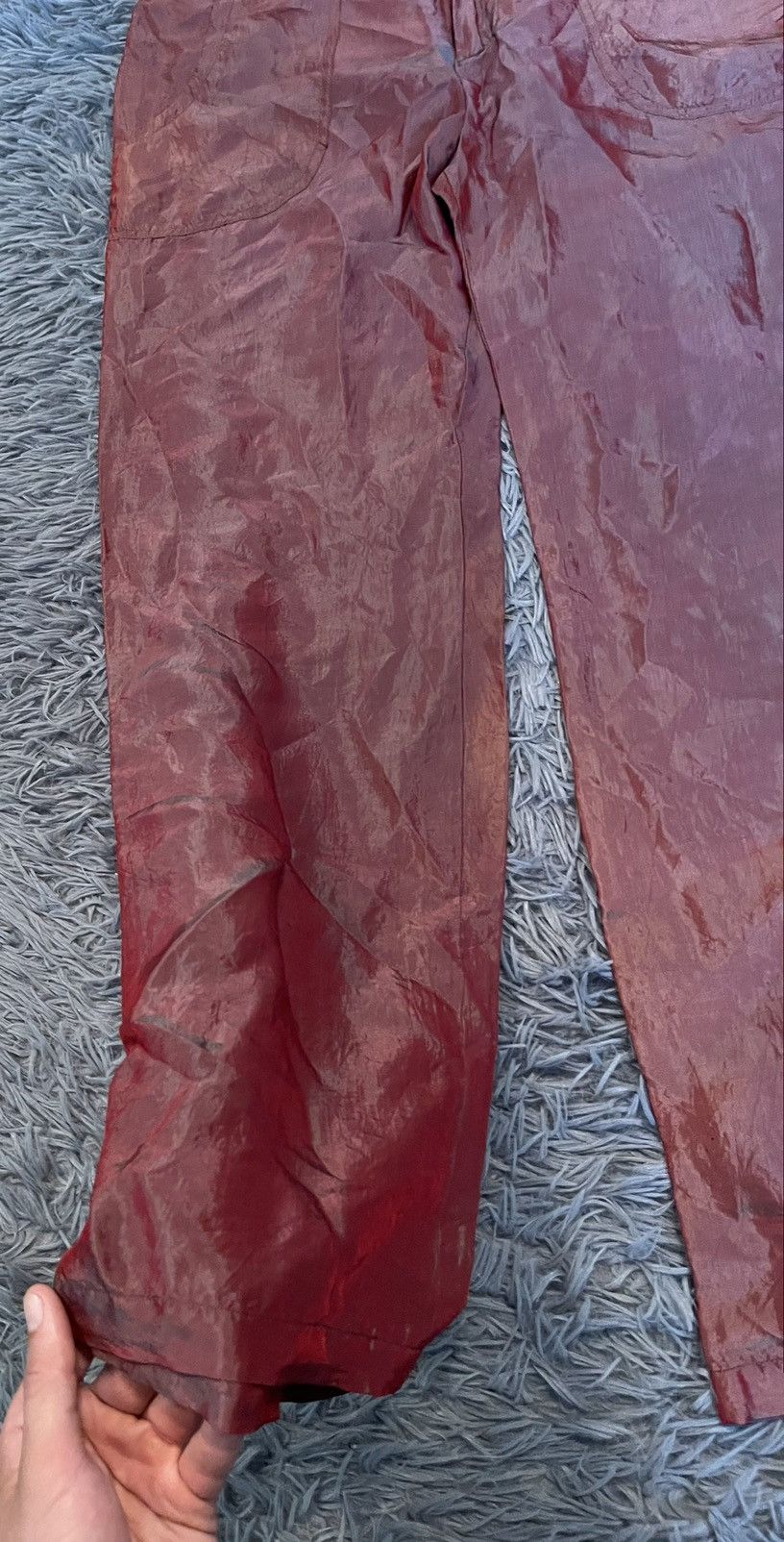 Japanese Brand × Vintage 🩸 bloody red Y2K vintage avant garde silk culottes pants Size 30" / US 8 / IT 44 - 4 Thumbnail