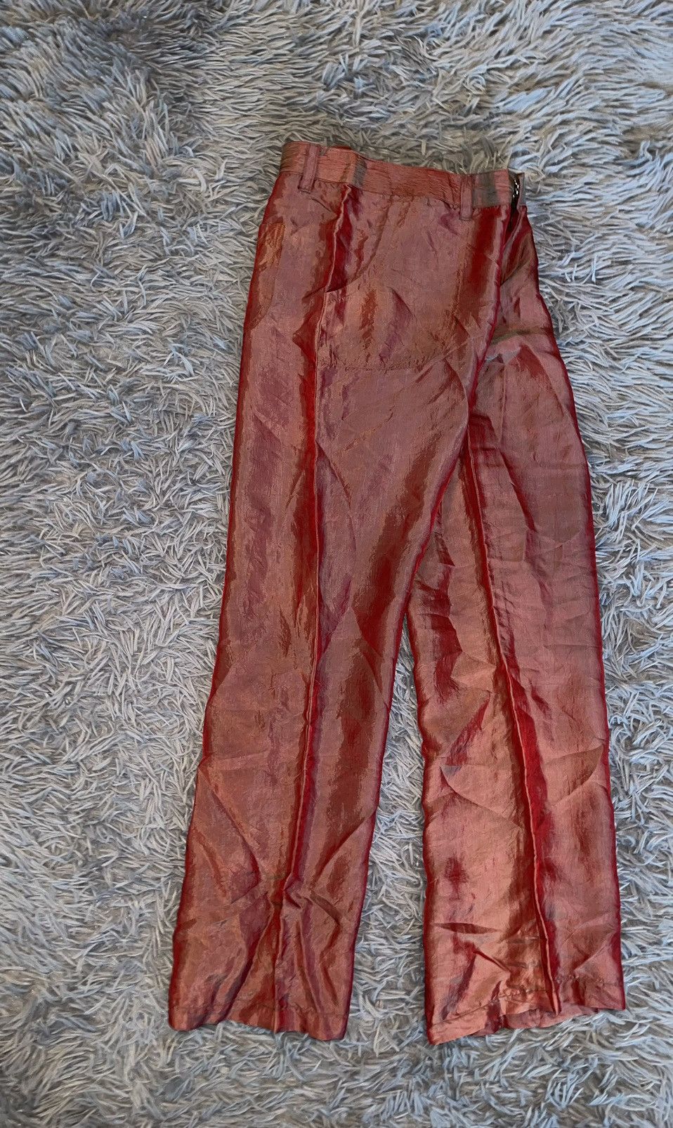 Japanese Brand × Vintage 🩸 bloody red Y2K vintage avant garde silk culottes pants Size 30" / US 8 / IT 44 - 1 Thumbnail