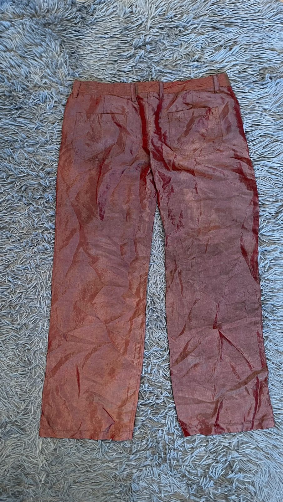 Japanese Brand × Vintage 🩸 bloody red Y2K vintage avant garde silk culottes pants Size 30" / US 8 / IT 44 - 8 Thumbnail