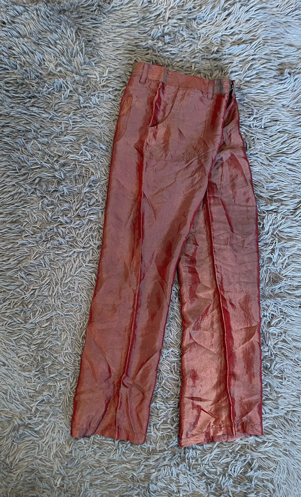 Japanese Brand × Vintage 🩸 bloody red Y2K vintage avant garde silk culottes pants Size 30" / US 8 / IT 44 - 11 Thumbnail