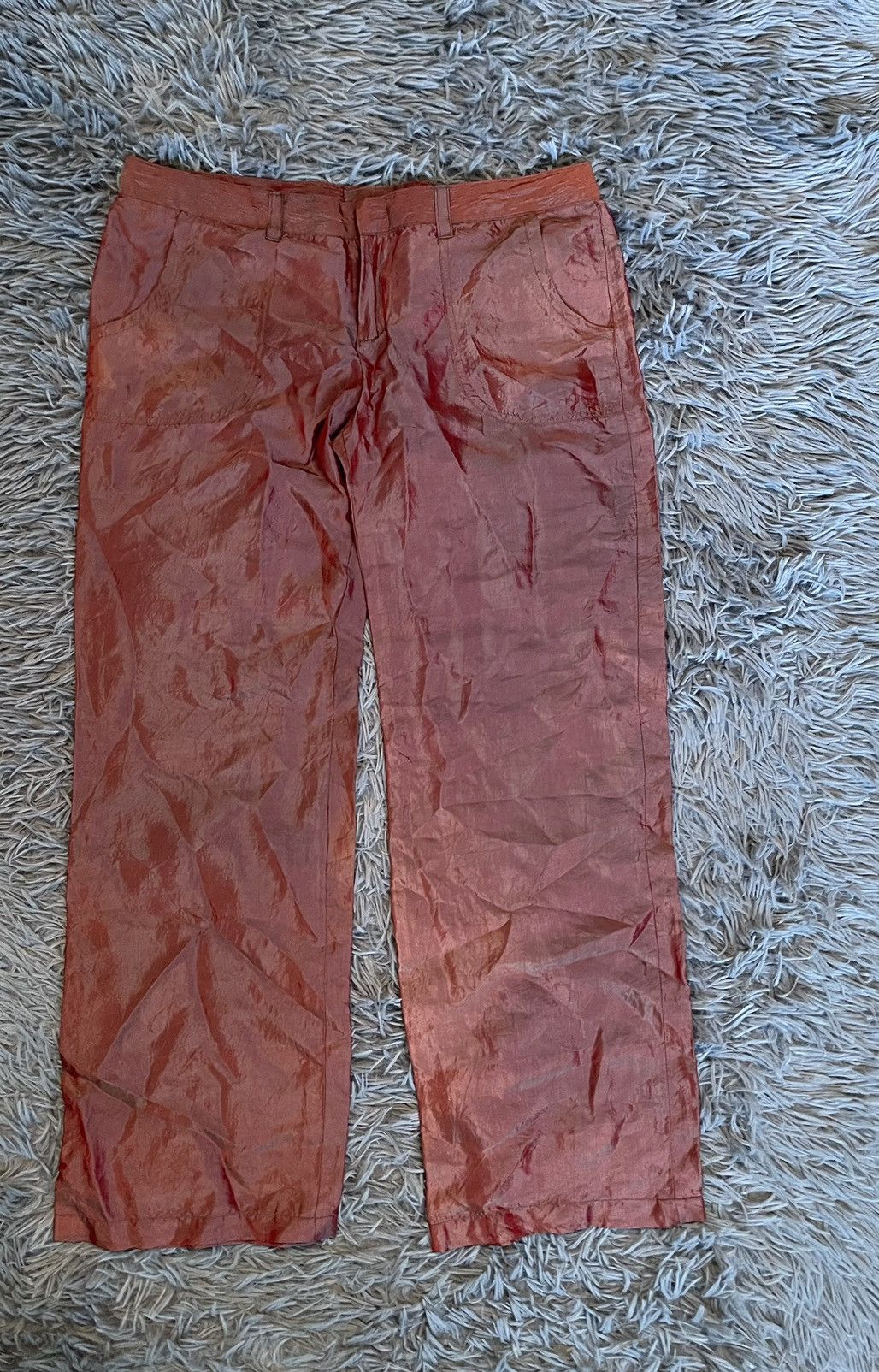 Japanese Brand × Vintage 🩸 bloody red Y2K vintage avant garde silk culottes pants Size 30" / US 8 / IT 44 - 2 Thumbnail