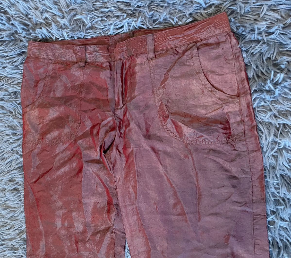 Japanese Brand × Vintage 🩸 bloody red Y2K vintage avant garde silk culottes pants Size 30" / US 8 / IT 44 - 6 Thumbnail