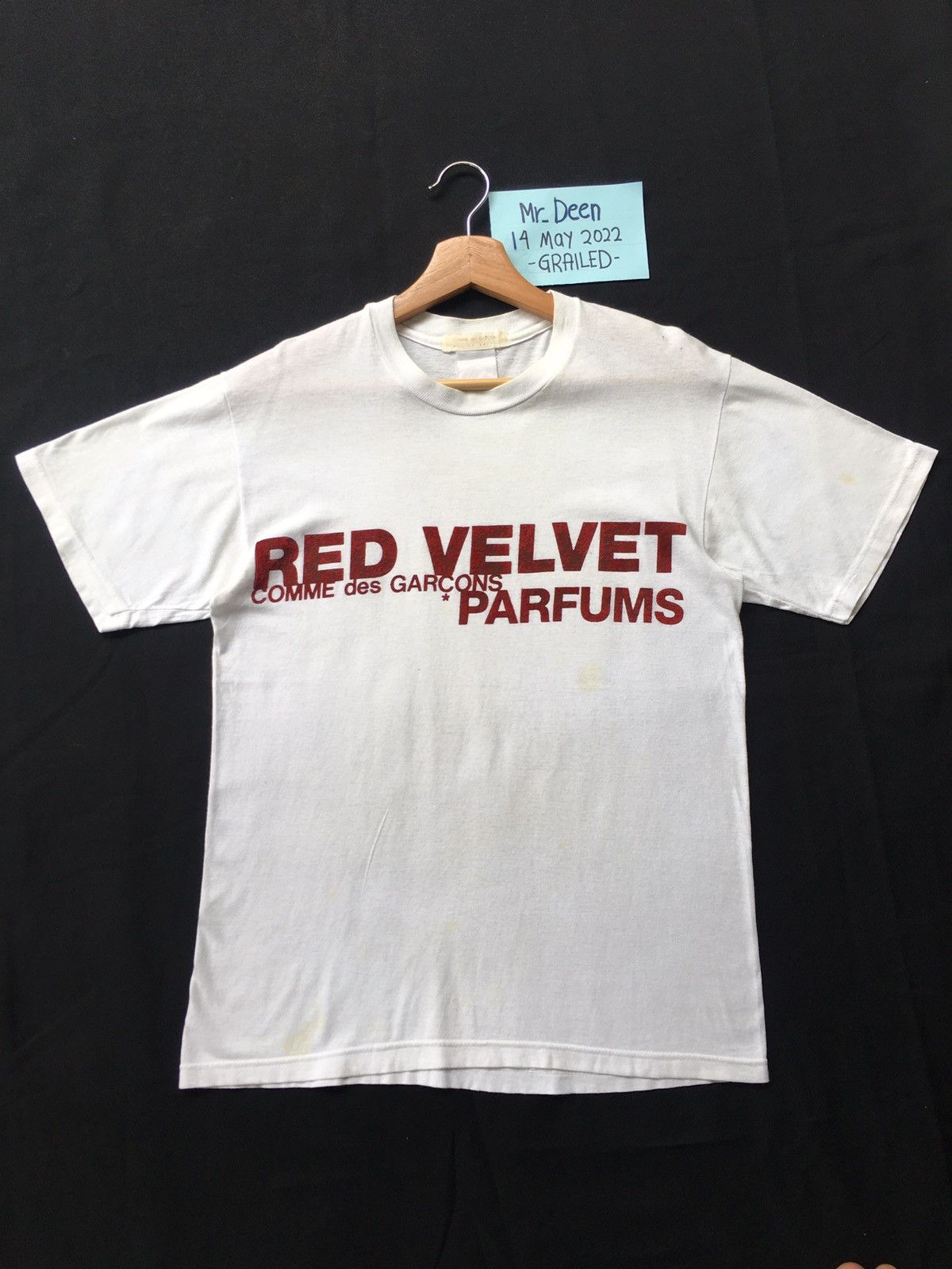Rare Vintage CDG Comme Des Garcons Red Velvet Parfums Tee