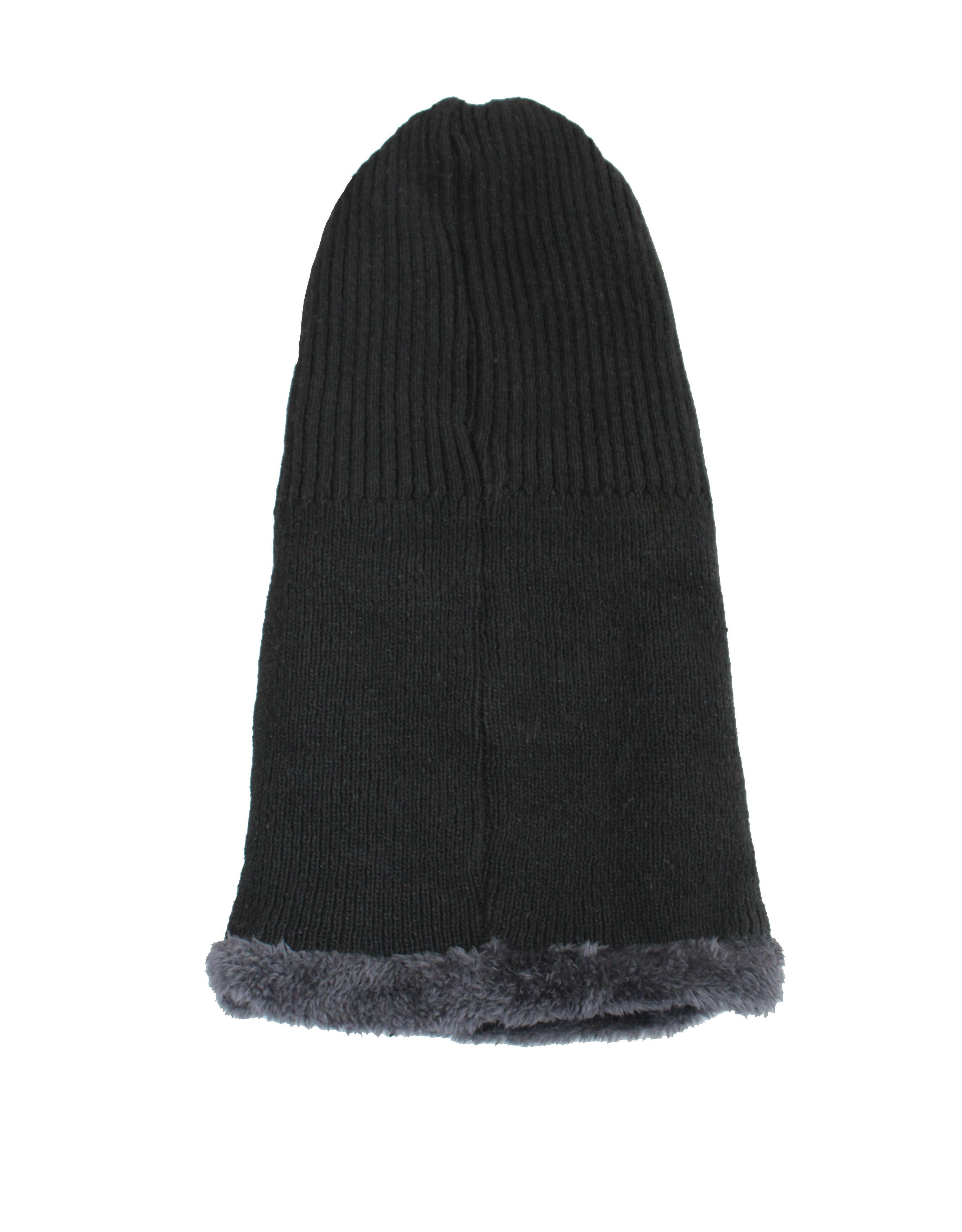 Vintage Black Fur Lined Balaclava Size ONE SIZE - 3 Thumbnail