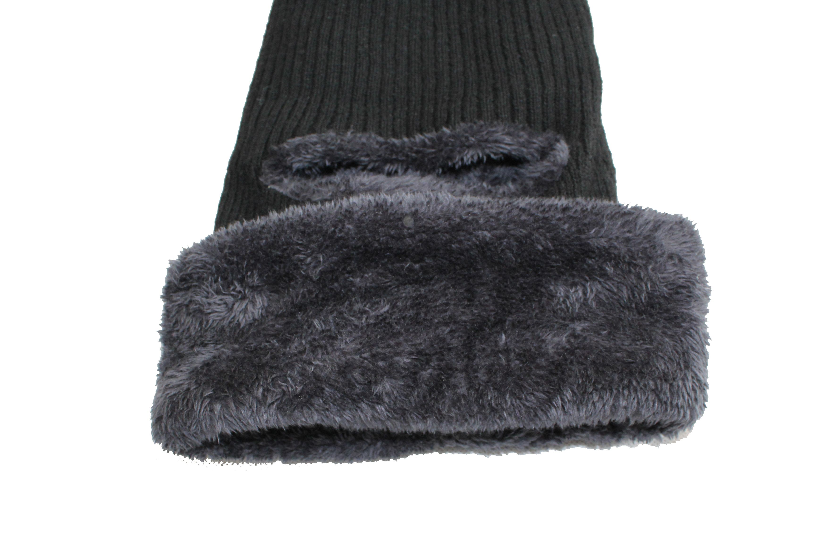 Vintage Black Fur Lined Balaclava Size ONE SIZE - 4 Thumbnail