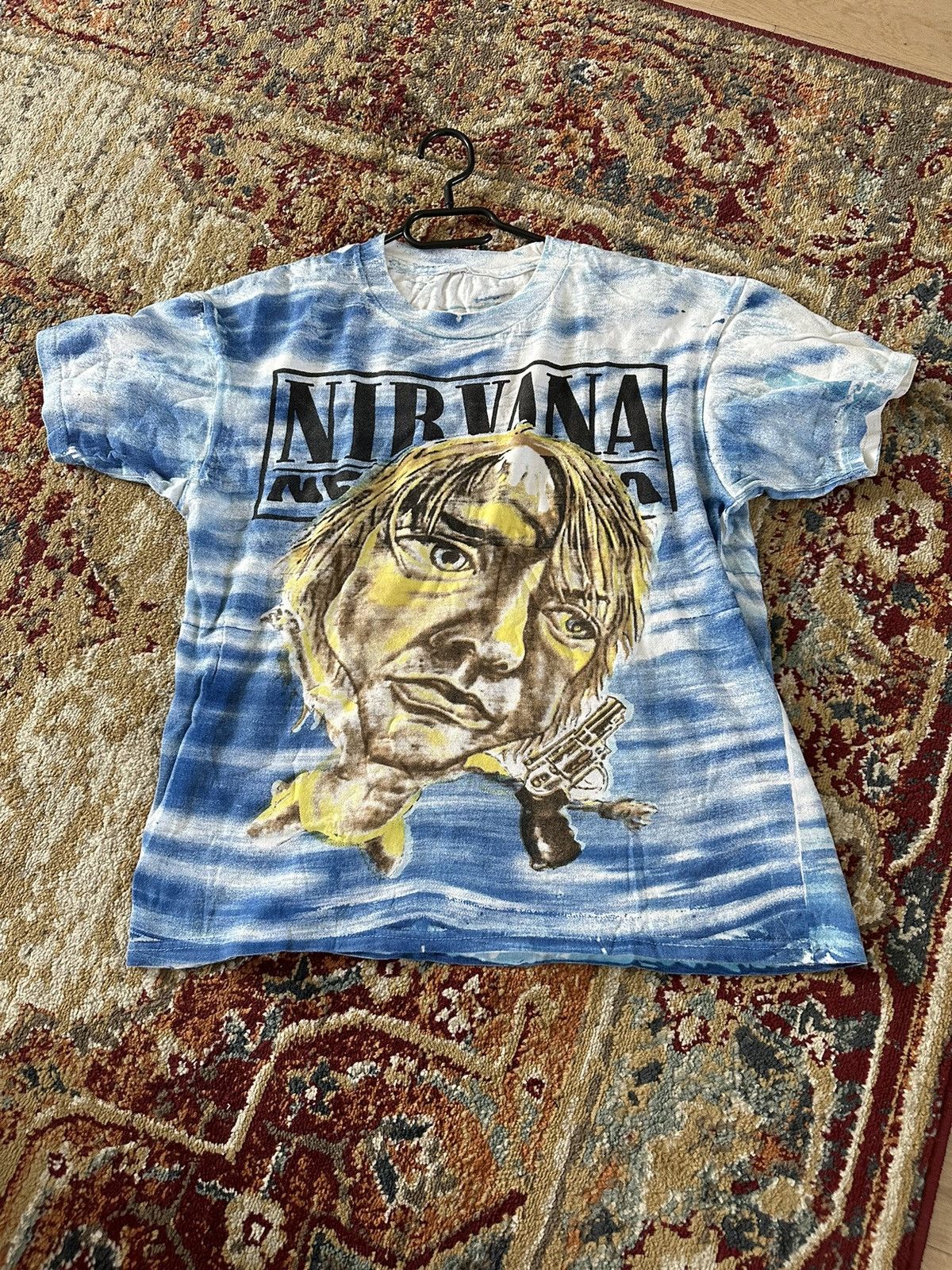 T-shirt Vintage Nirvana Nevermind - Marque Giant - Taille L - Coton Heavyweight - Années 90 - États-Unis
