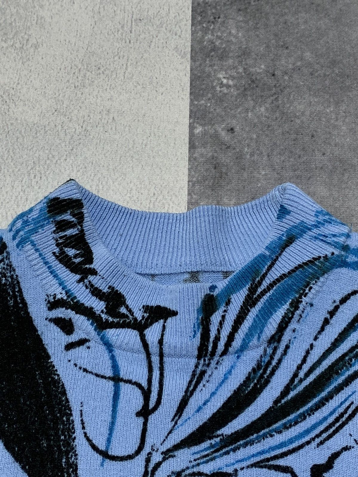 Japanese Brand × Vintage Vintage 90s Art sweater overall print Japanese size L Size L / US 10 / IT 46 - 7 Thumbnail