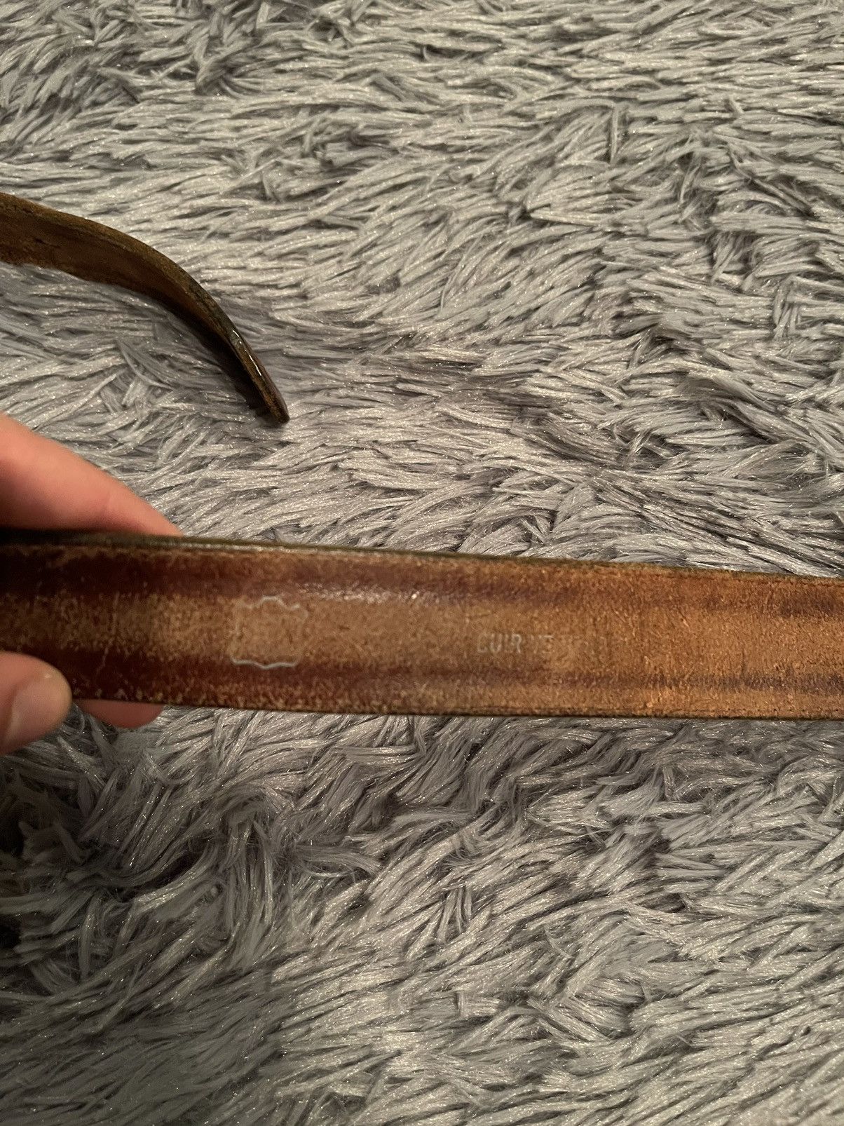 Cowboy Equipment × Vintage Route 66 made in USA 90s vintage biker leather belt 96cm Size 32 - 4 Thumbnail