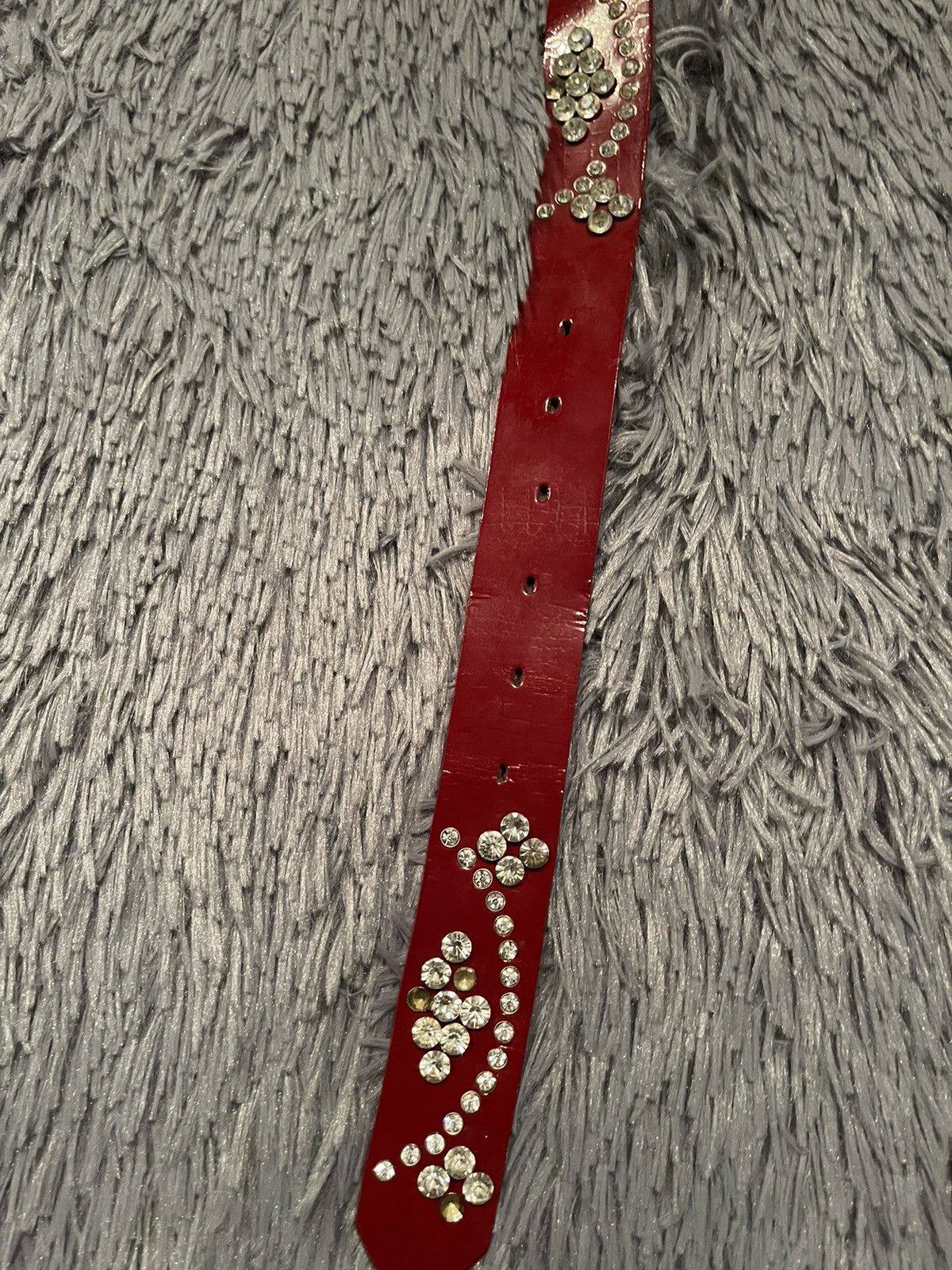 Cowboy Equipment × Vintage Y2K vintage avant garde real leather belt with gamestones Size 32 - 7 Thumbnail