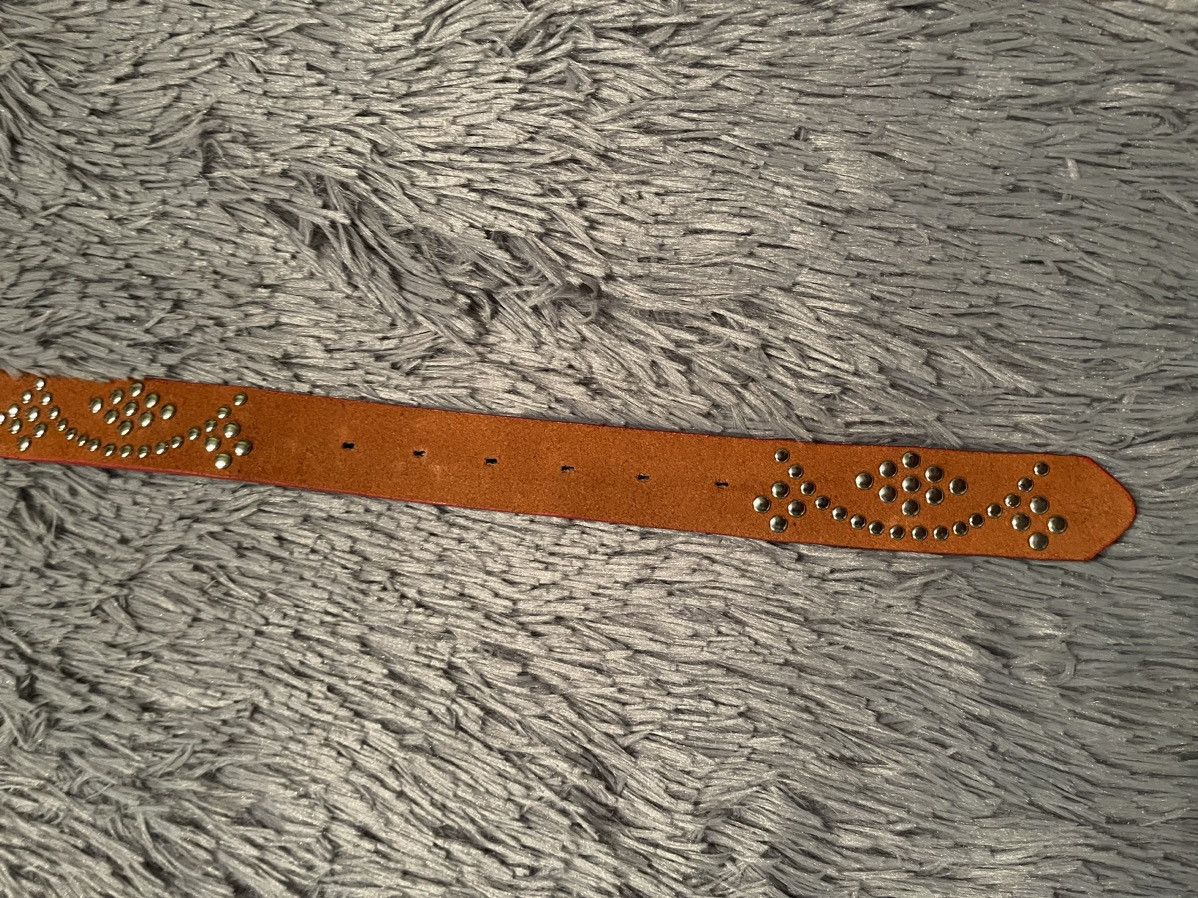 Cowboy Equipment × Vintage Y2K vintage avant garde real leather belt with gamestones Size 32 - 8 Thumbnail