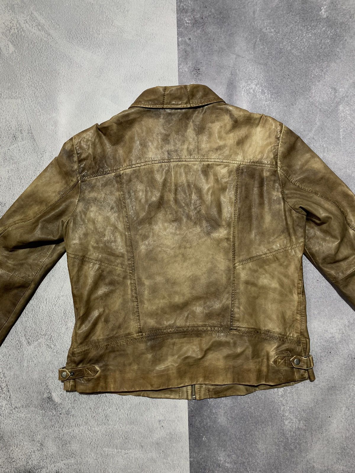 Leather × Vintage Vintage 90s Leather flight Jacket aviator style size L Size L / US 10 / IT 46 - 6 Thumbnail