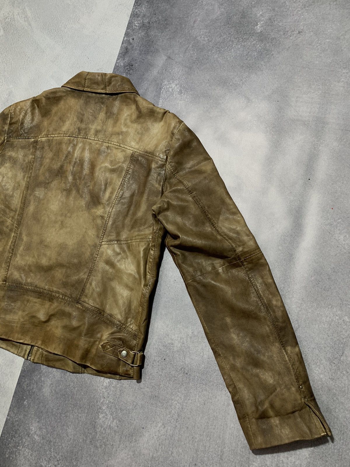 Leather × Vintage Vintage 90s Leather flight Jacket aviator style size L Size L / US 10 / IT 46 - 8 Thumbnail