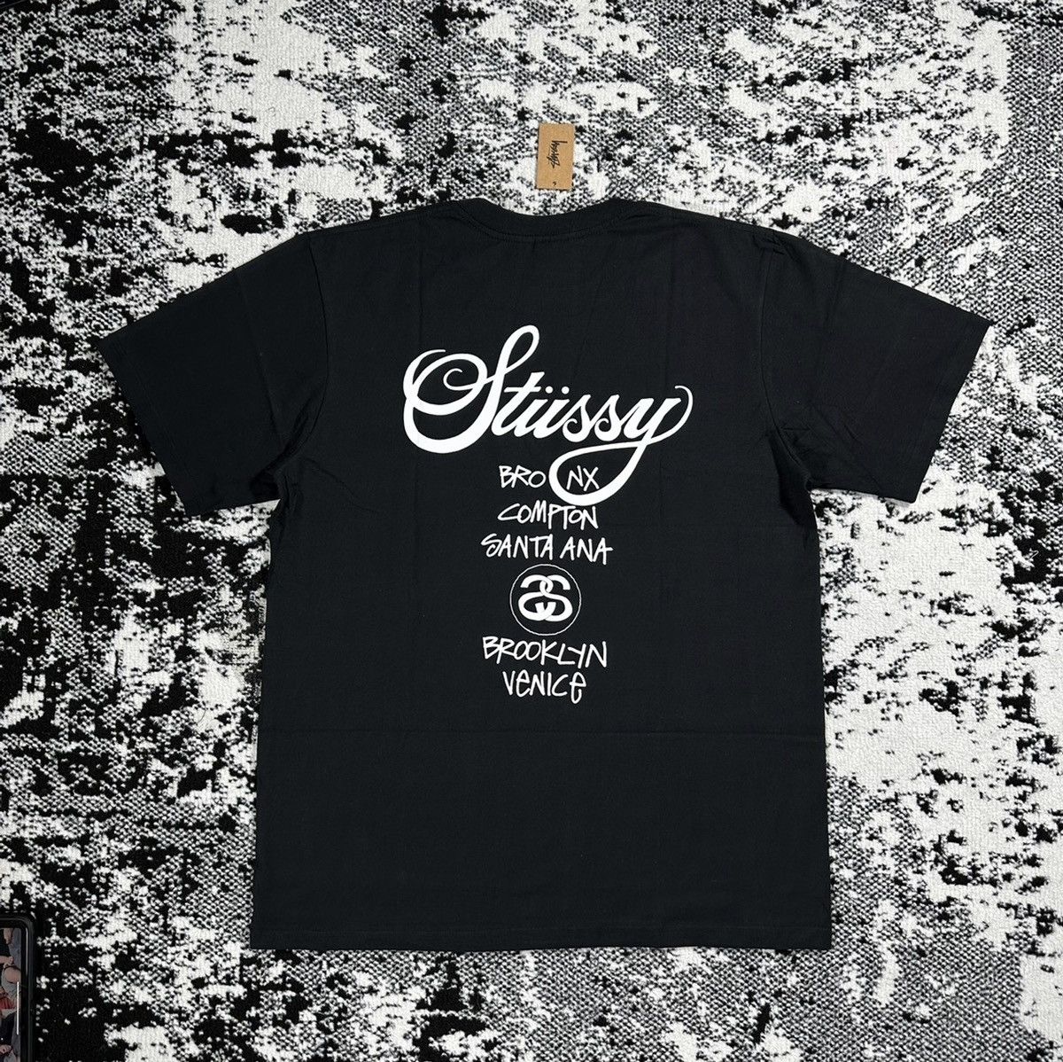 Stussy × Vintage STUSSY WORLD TOUR TEE BLACK - M Size US M / EU 48-50 / 2 - 2 Thumbnail