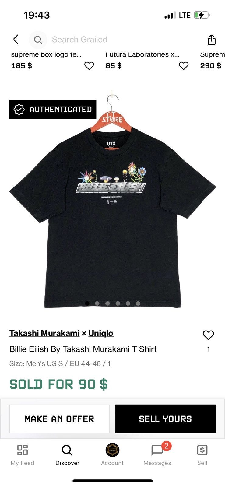 Uniqlo Billie Eilish By Takashi Murakami T-Shirt Size US L / EU 52-54 / 3 - 1 Thumbnail