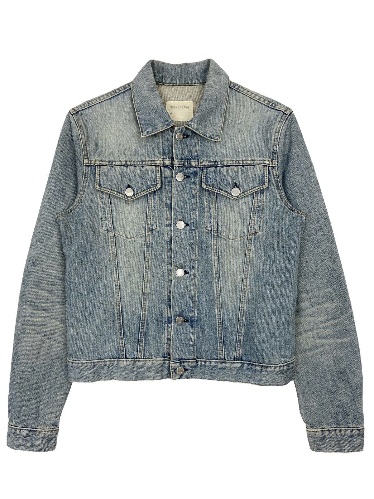 Image of 2000S Archive Helmut Lang Light Wash Denim Jacket in Blue, Men's (Size Small)