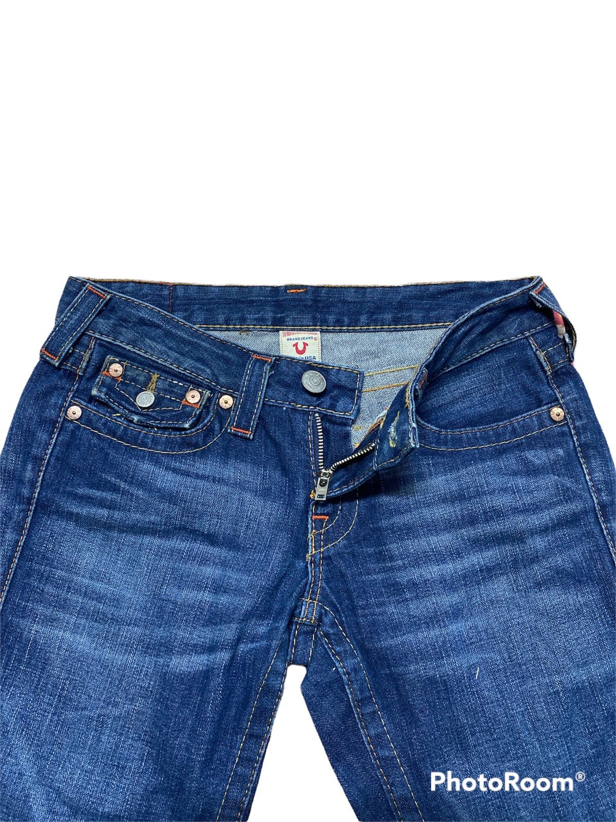 True Religion Super Flare Jeans True Religion Embroidery Design @316 Size US 27 - 4 Thumbnail