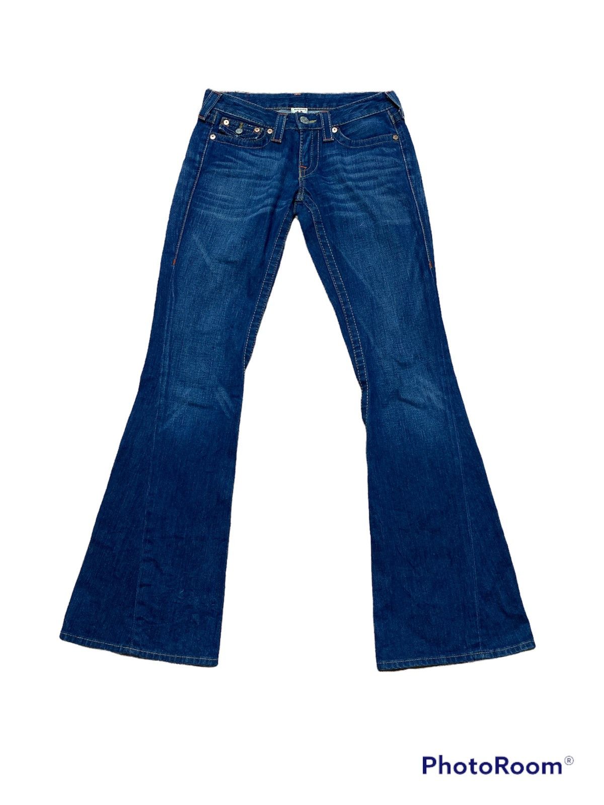 True Religion Super Flare Jeans True Religion Embroidery Design @316 Size US 27 - 3 Thumbnail