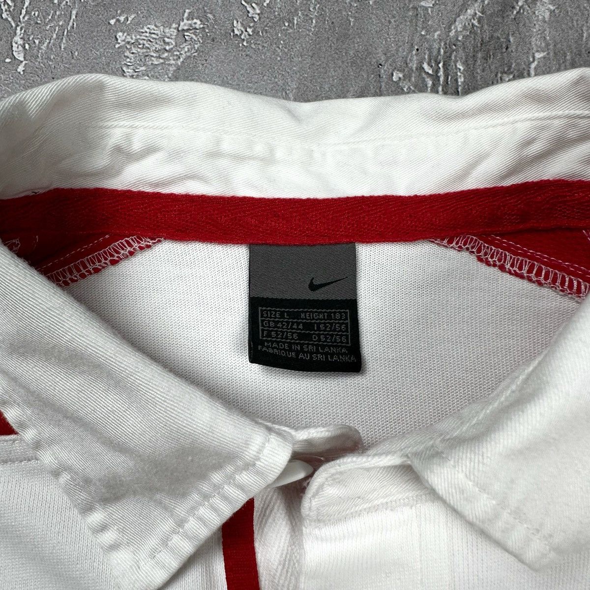 Vintage NIKE O2 England Long Sleeve Rugby Jersey Shirt Sz L
