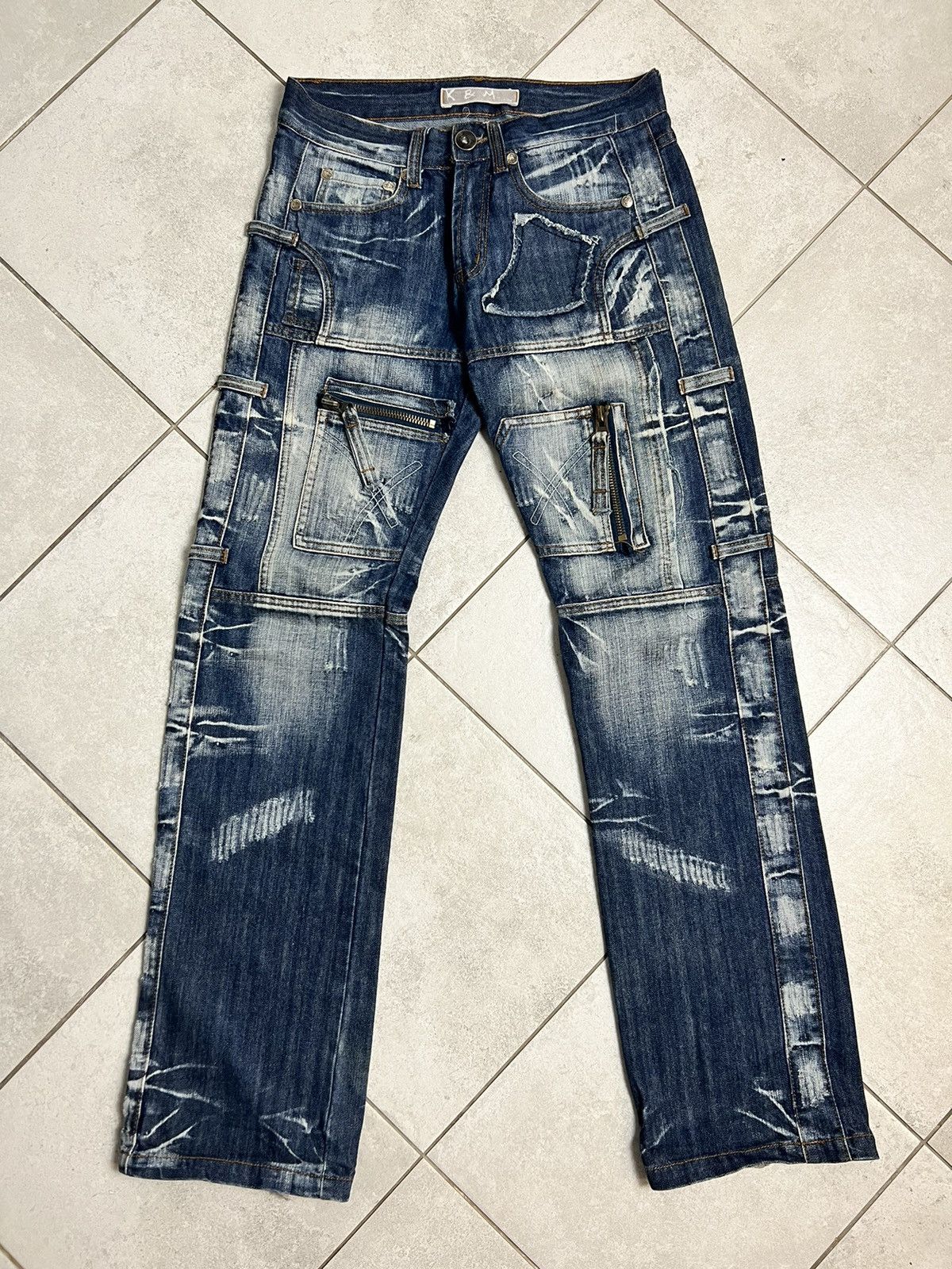 Japanese Brand Rare Vintage Parachute Cargo Denim Pants 30 Hype Streetwear Size US 30 / EU 46 - 1 Thumbnail