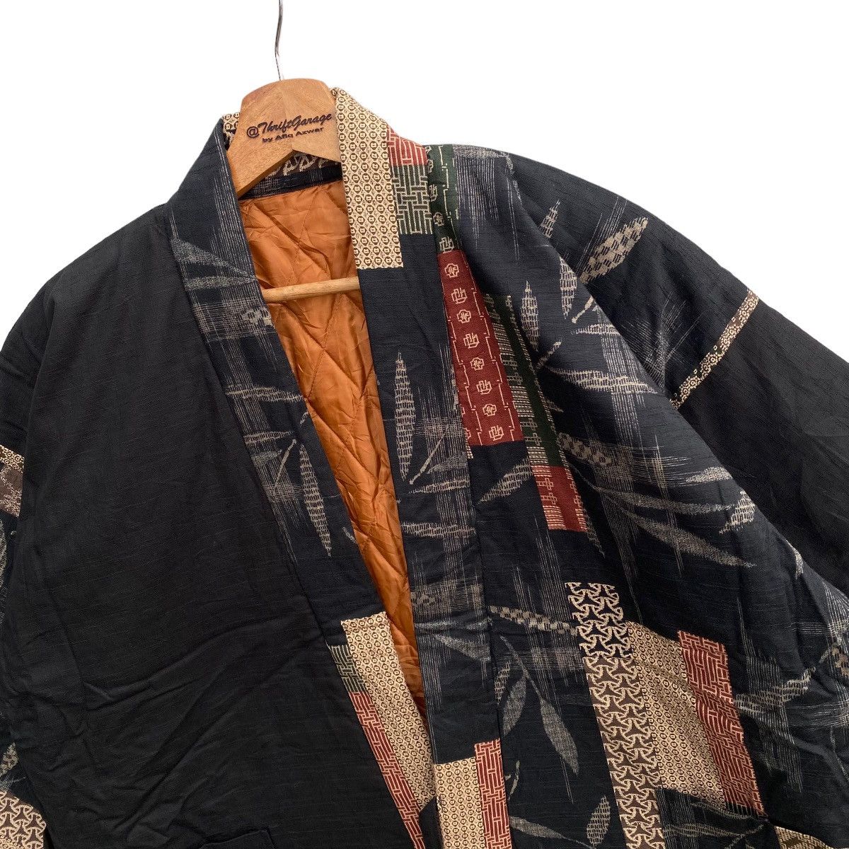 Japanese Brand Rare OG Haori Hanten Overprint Padded Patchwork Japan Kimono Size US L / EU 52-54 / 3 - 5 Thumbnail