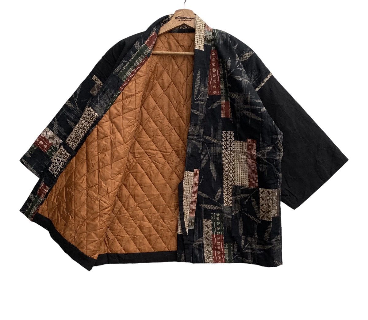 Japanese Brand Rare OG Haori Hanten Overprint Padded Patchwork Japan Kimono Size US L / EU 52-54 / 3 - 1 Thumbnail