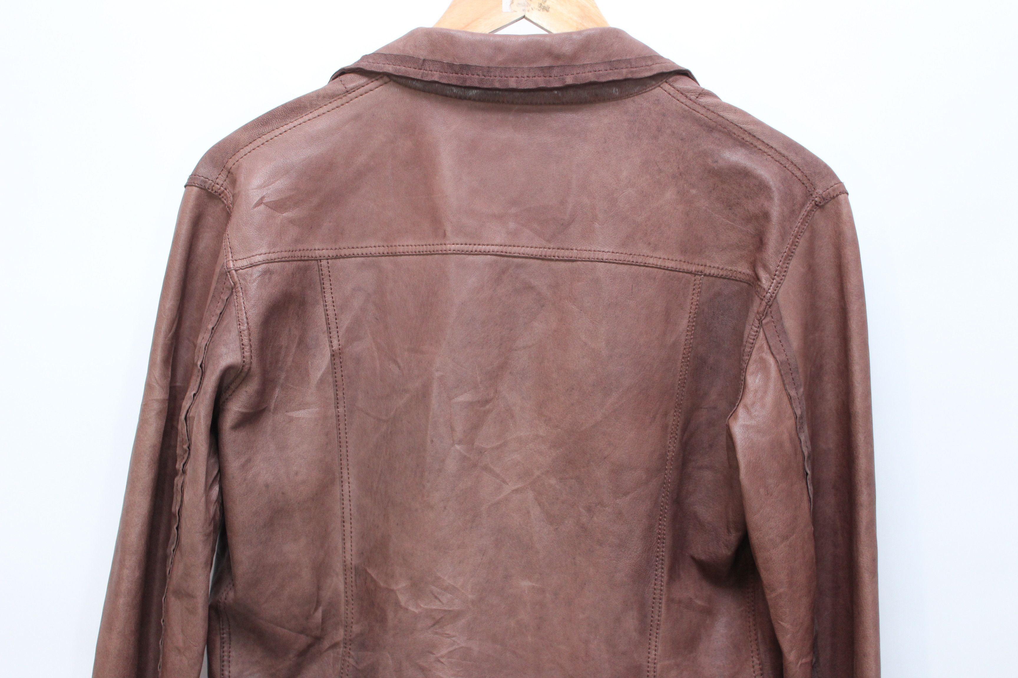 Leather Blauer USA Leather Jacket Size L Vintage Hype Streetwear Size L / US 10 / IT 46 - 8 Thumbnail