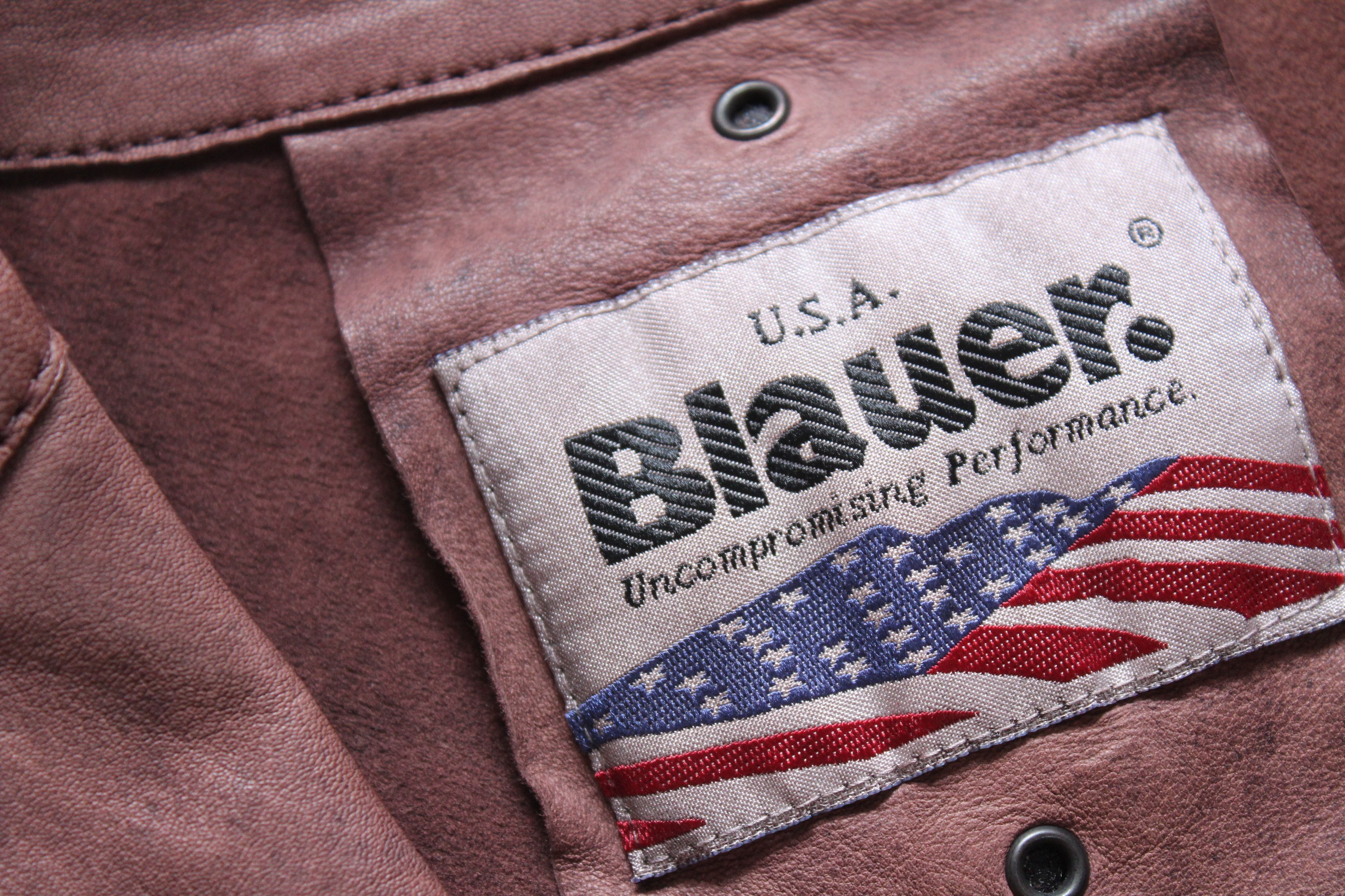 Leather Blauer USA Leather Jacket Size L Vintage Hype Streetwear Size L / US 10 / IT 46 - 11 Thumbnail