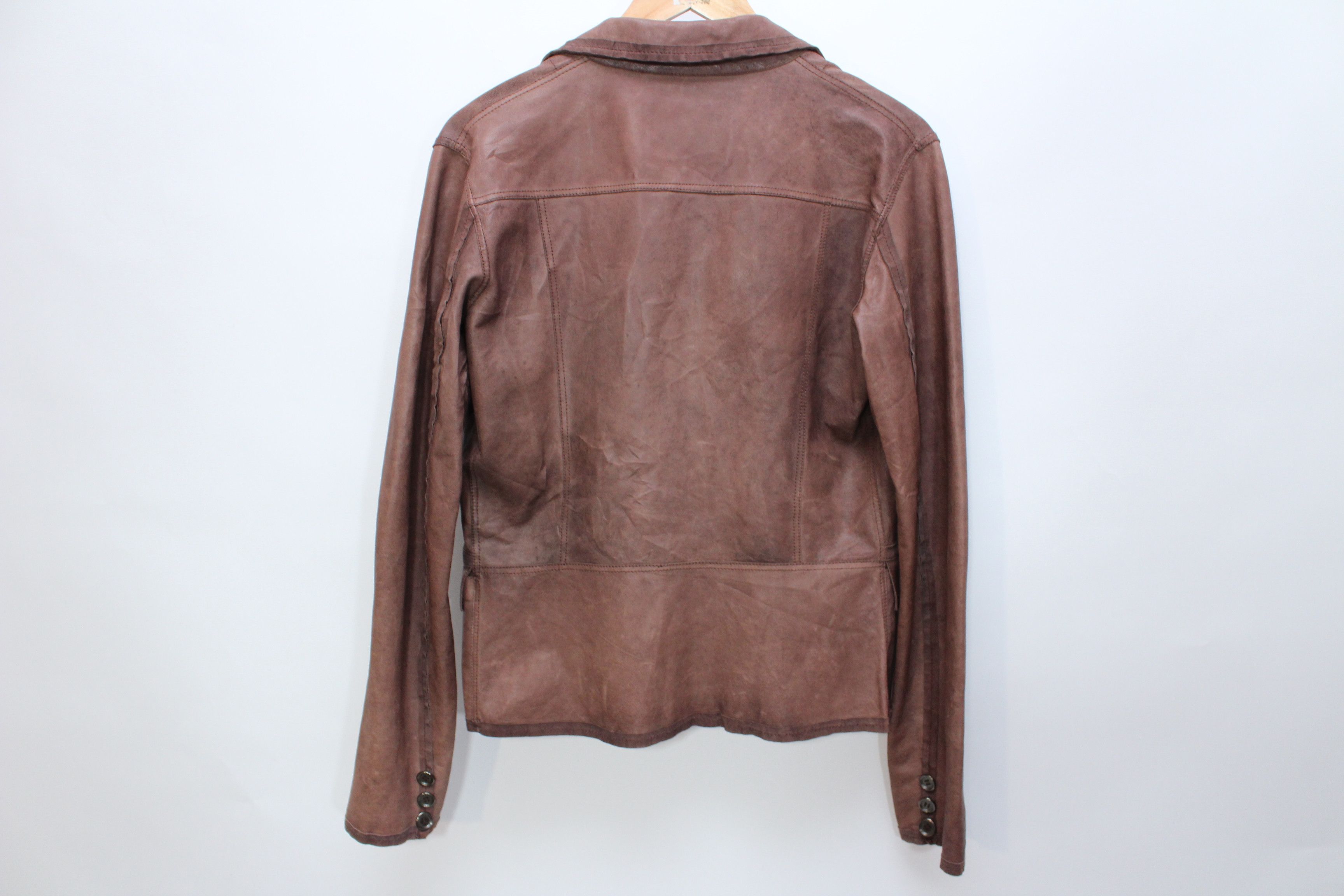 Leather Blauer USA Leather Jacket Size L Vintage Hype Streetwear Size L / US 10 / IT 46 - 7 Thumbnail