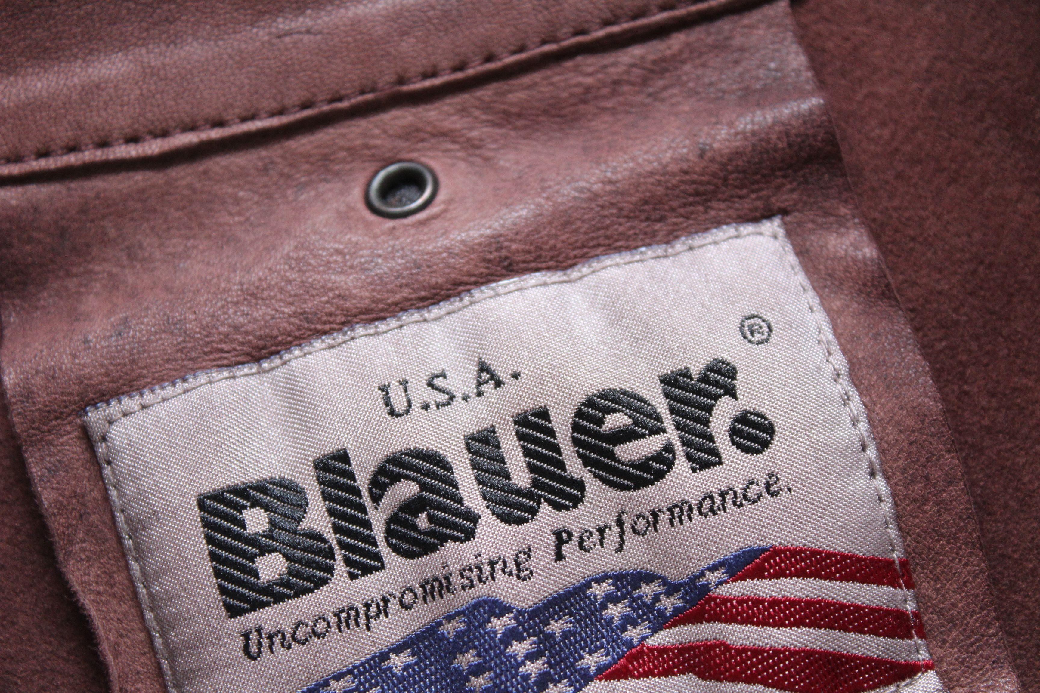 Leather Blauer USA Leather Jacket Size L Vintage Hype Streetwear Size L / US 10 / IT 46 - 10 Thumbnail