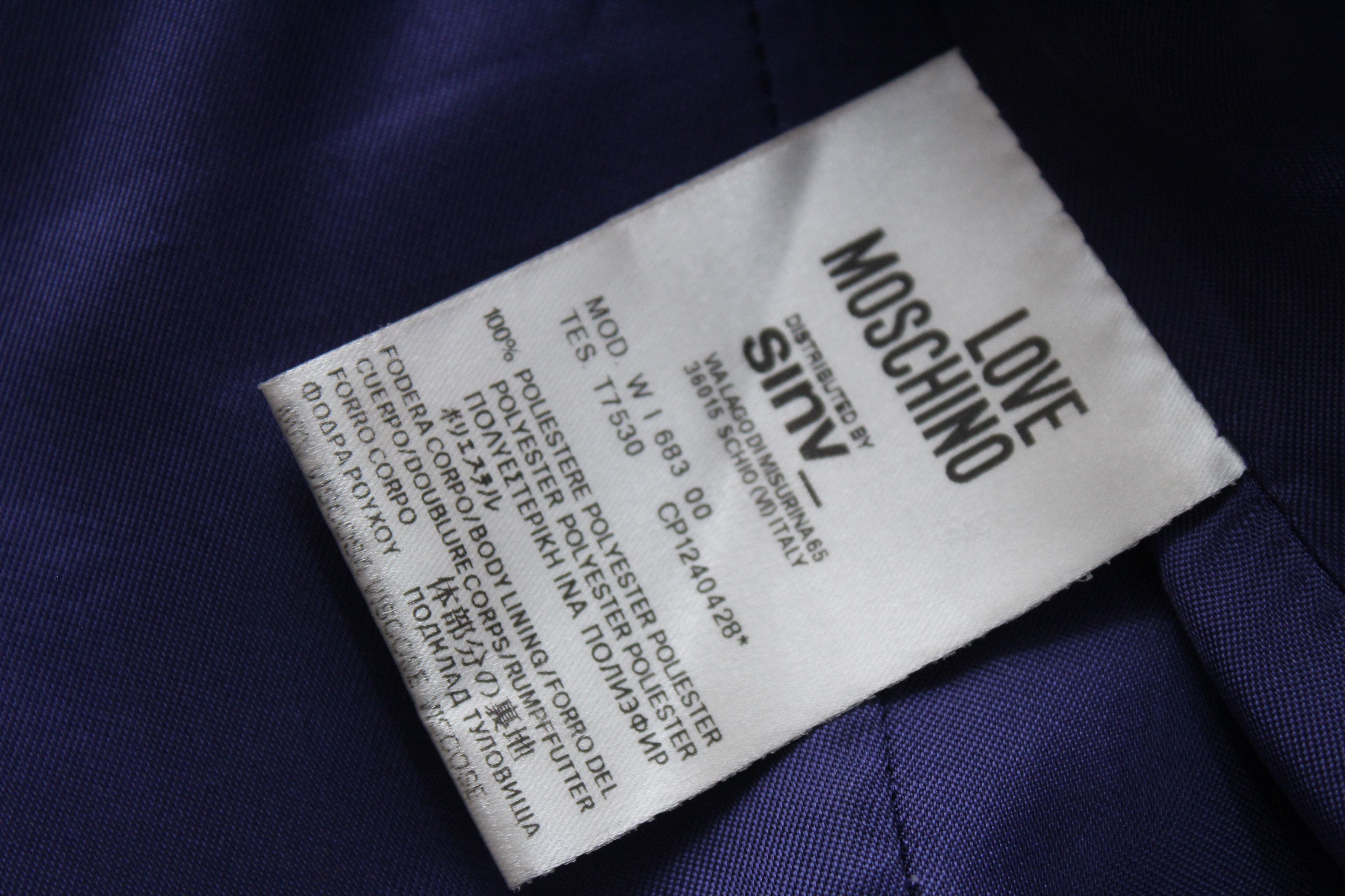 Moschino Moschino Love Blazer Jacket Hype Vintage RARE Streetwear Size S / US 4 / IT 40 - 7 Thumbnail
