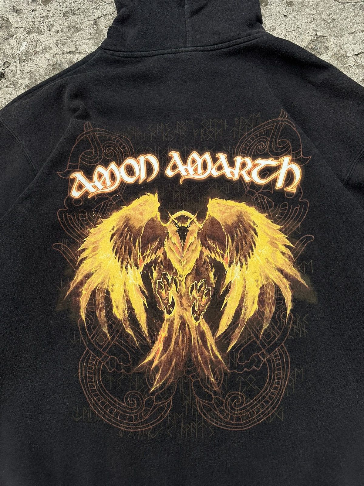 Band Tees × Vintage Vintage Amon Amarth Sun Faded Zip Up Hoodie Size US XXL / EU 58 / 5 - 2 Thumbnail