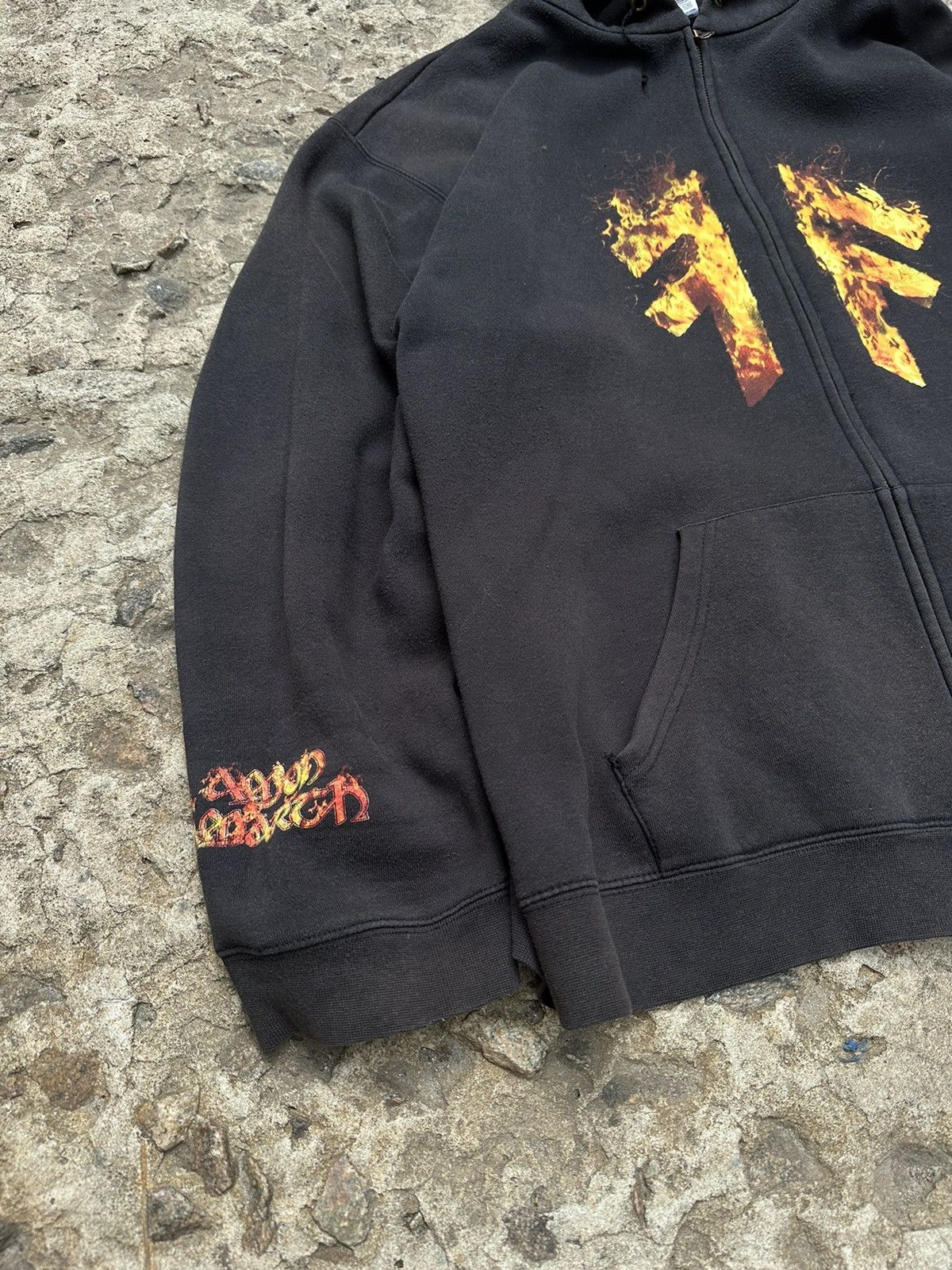 Band Tees × Vintage Vintage Amon Amarth Sun Faded Zip Up Hoodie Size US XXL / EU 58 / 5 - 6 Thumbnail