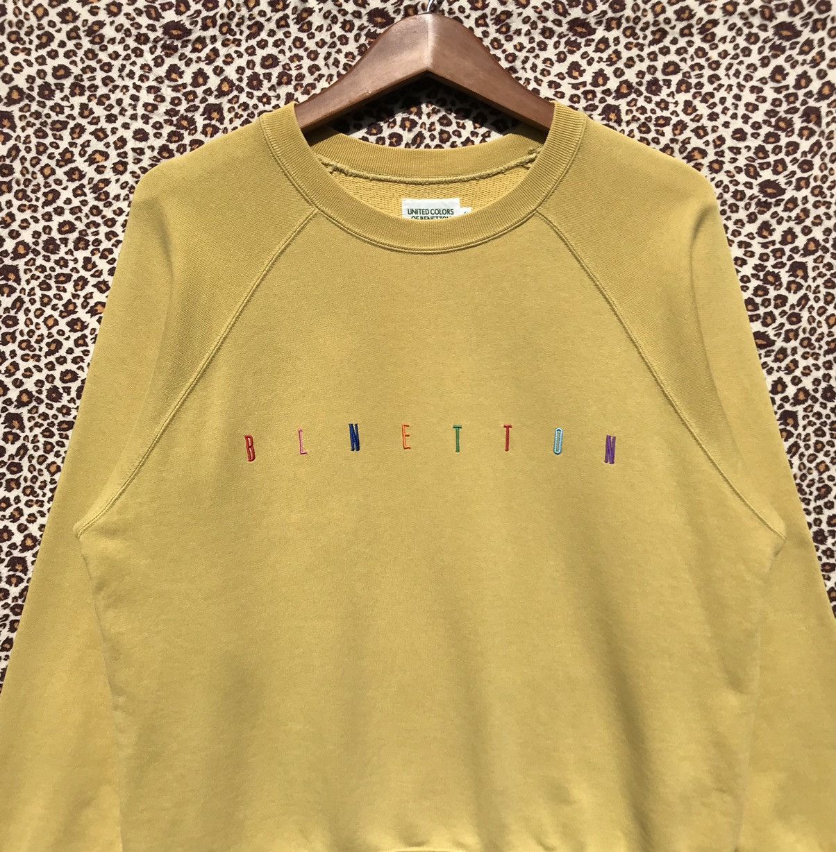 Benetton Vintage 90s Benetton Sweatshirt Embroidery Spellout. Size US S / EU 44-46 / 1 - 5 Thumbnail