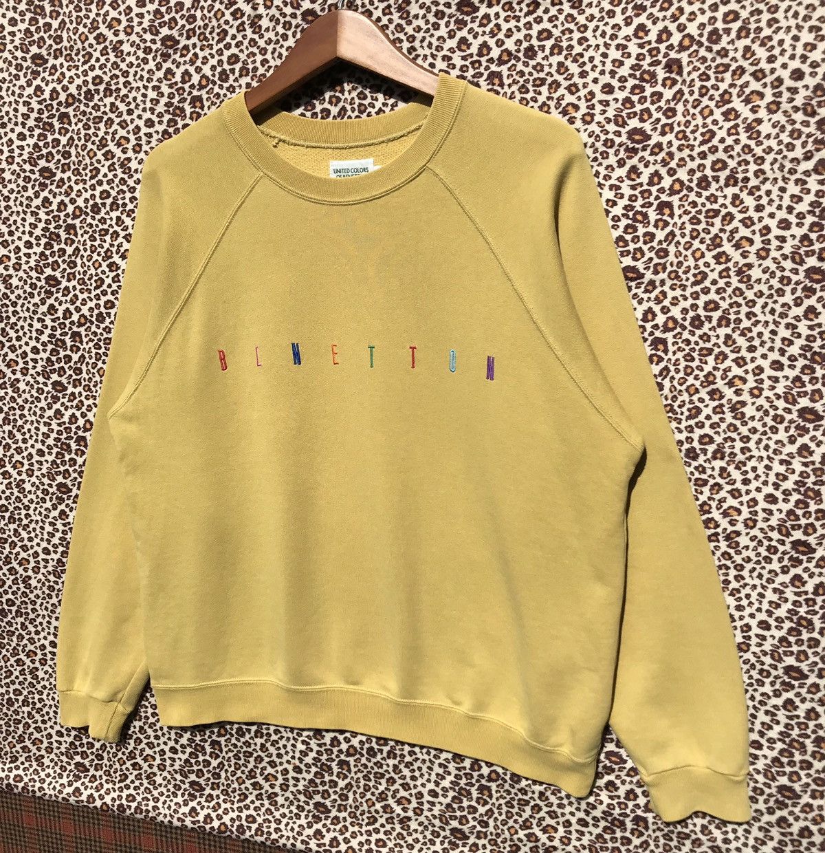 Benetton Vintage 90s Benetton Sweatshirt Embroidery Spellout. Size US S / EU 44-46 / 1 - 3 Thumbnail
