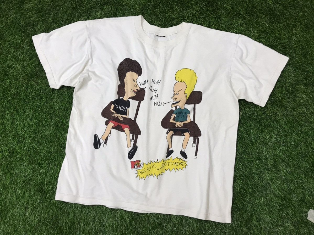 Band Tees × Cartoon Network × Vintage VINTAGE BEAVIS & BUTTHEAD MTV 90s TEES Size US XL / EU 56 / 4 - 2 Thumbnail