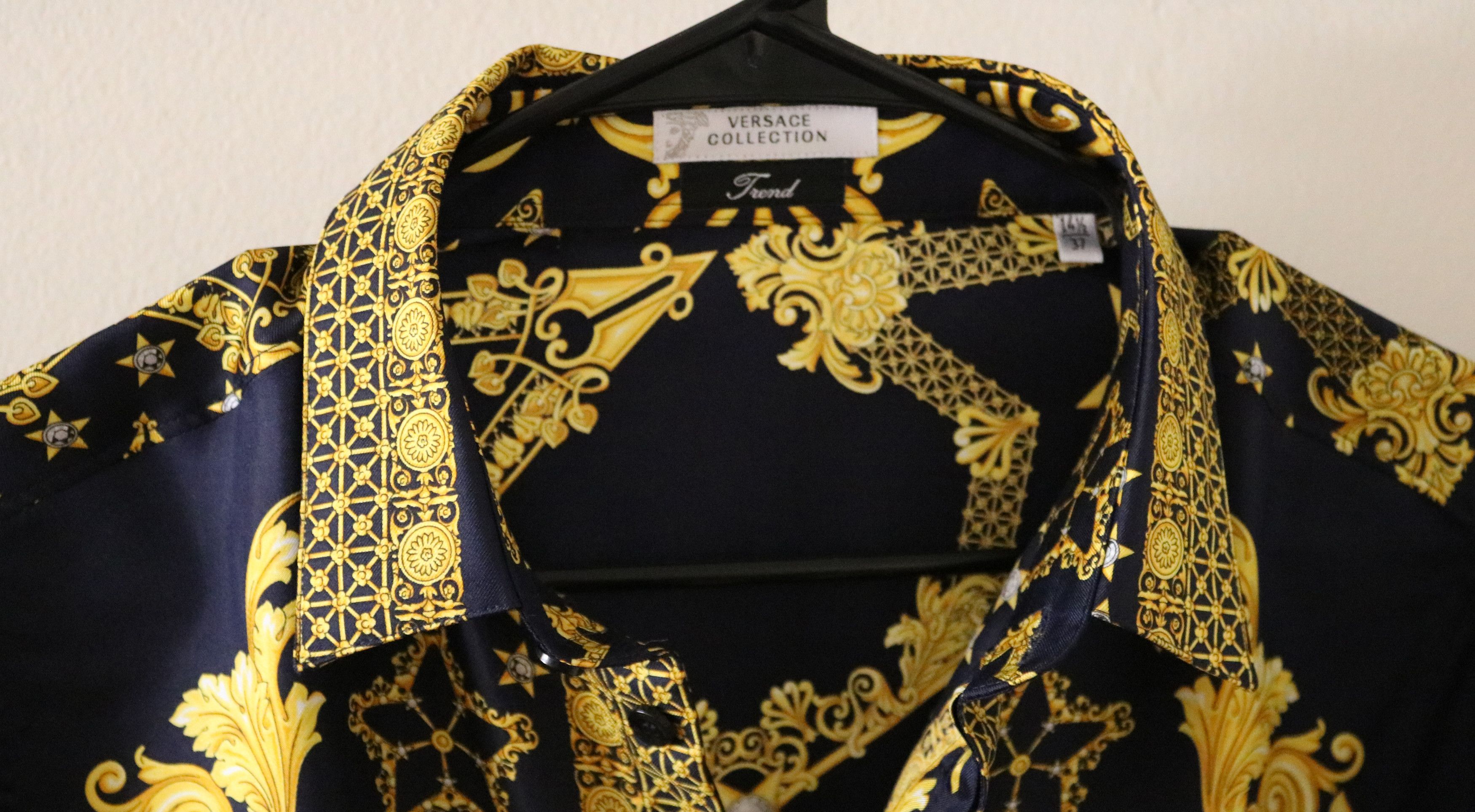 Versace Versace Collection Trend Silk Star Baroque Print Shirt Size US S / EU 44-46 / 1 - 2 Thumbnail