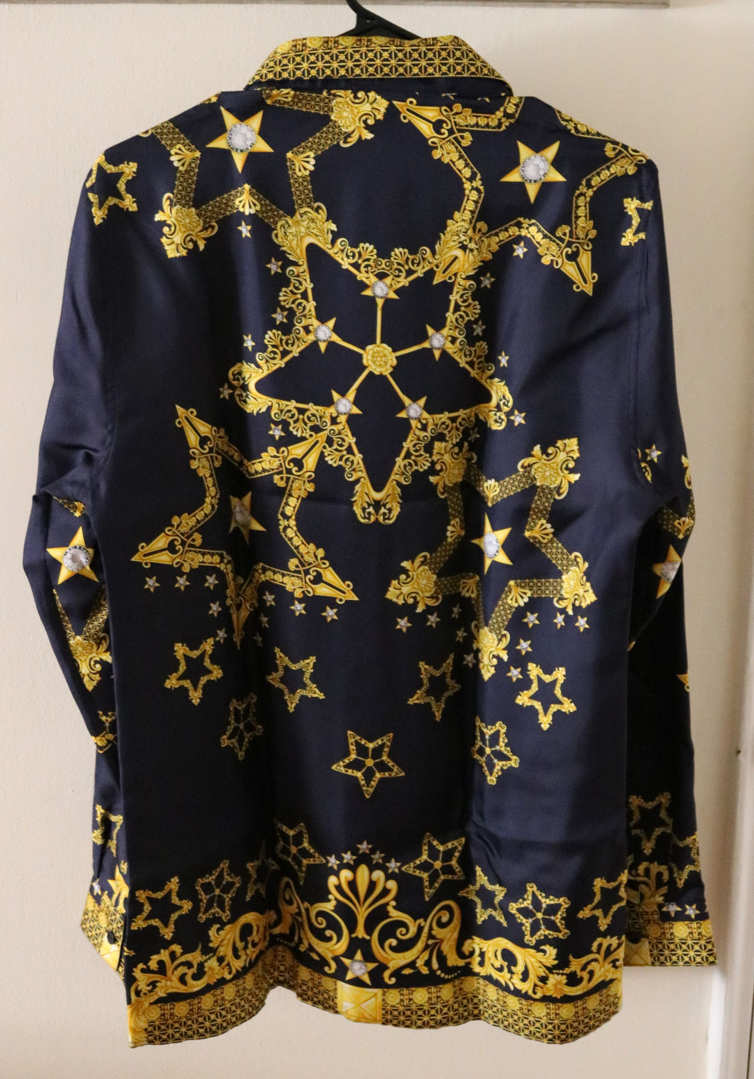 Versace Versace Collection Trend Silk Star Baroque Print Shirt Size US S / EU 44-46 / 1 - 4 Thumbnail